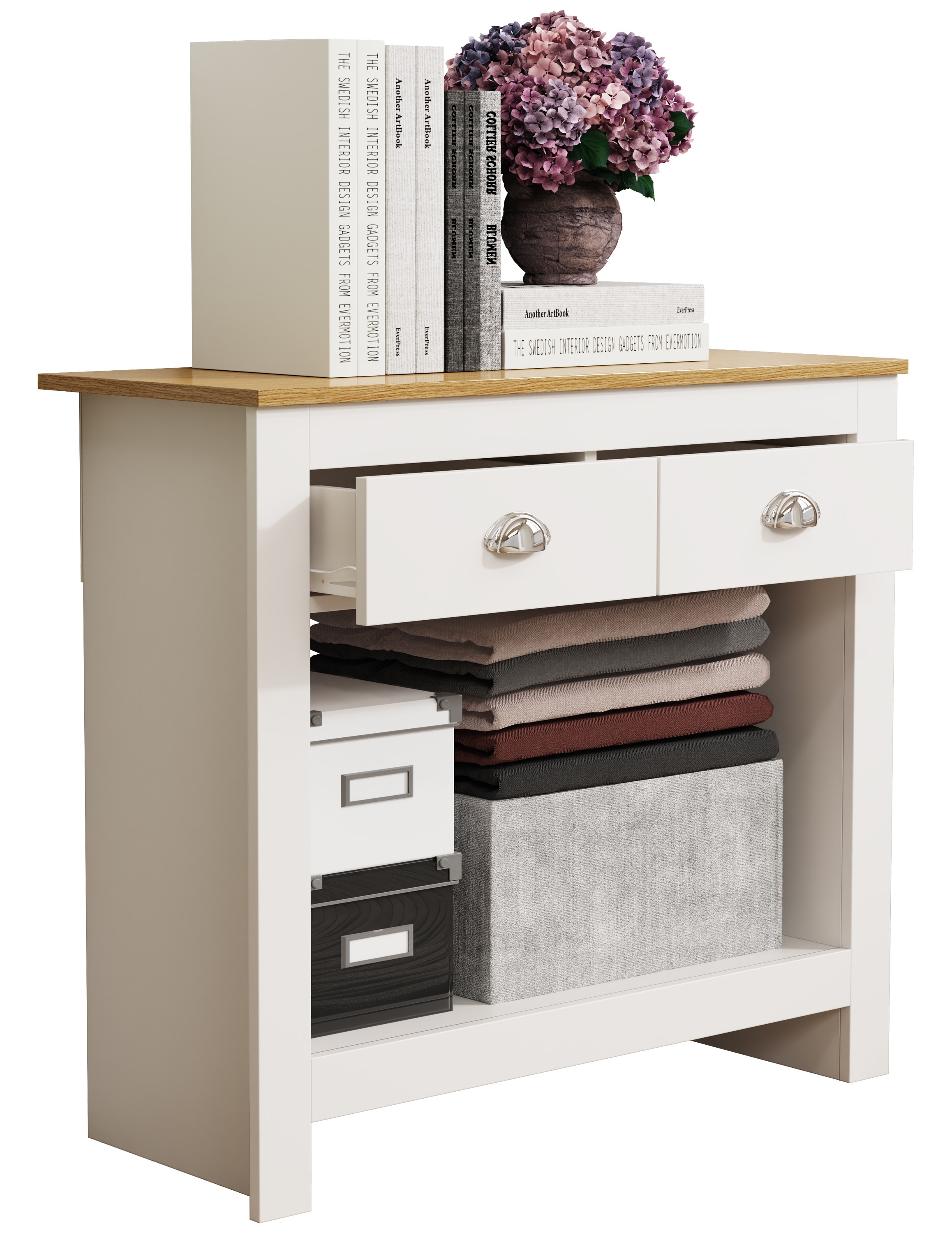 VCM Kommode »Holz Kommode Sideboard Schublade BalusaS« 1 Stk. tlg.