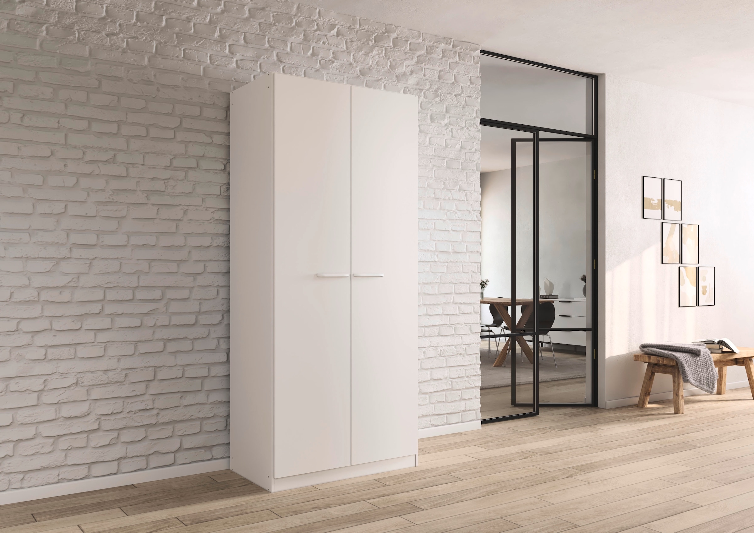 rauch Drehtürenschrank »Kleiderschrank Schrank Garderobe  OTELI inkl. Inneneinteilung« erhältlich in Breiten 91-360 cm, ab Breite 136cm inkl. Innenschubladen,  mit zusätzlichen Einlegeböden, optional mit Spiegel MADE IN GERMANY