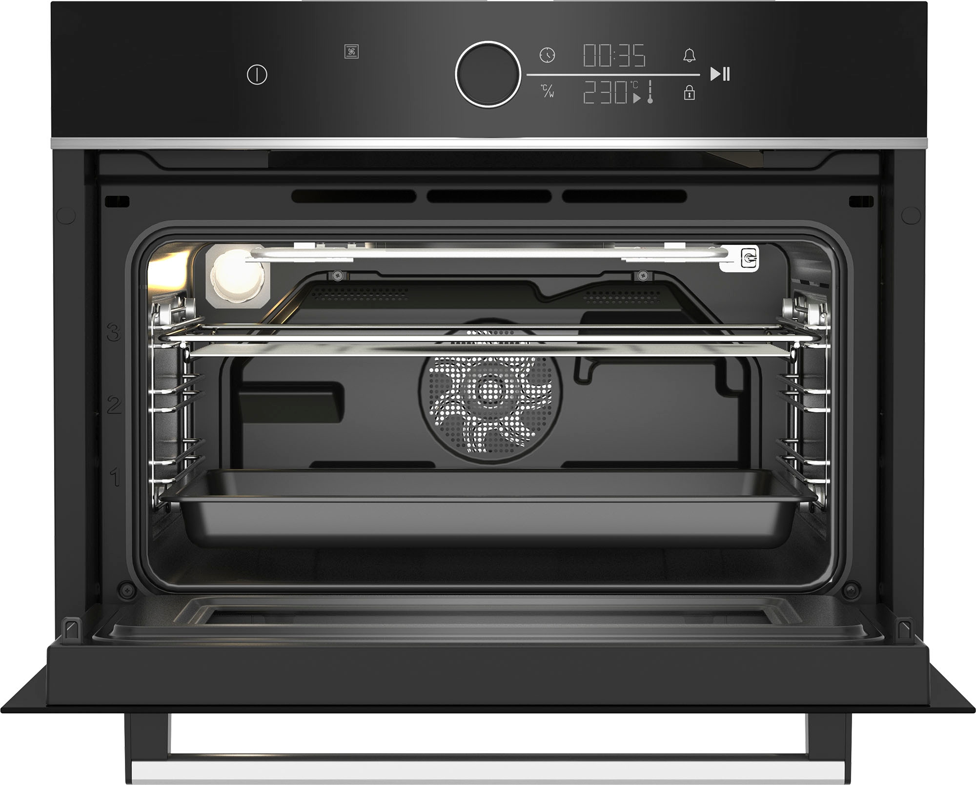 BEKO Backofen mit Mikrowelle  »BBCW13400X 775808921«, mit Teleskopauszug nachrüstbar