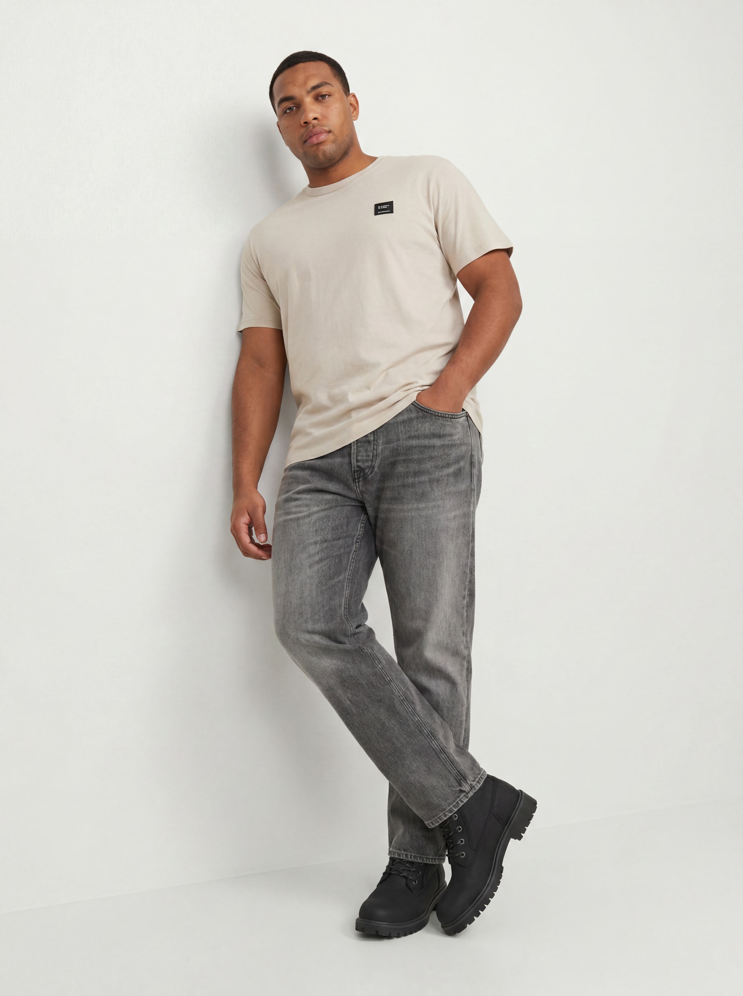 Jack & Jones PlusSize T-Shirt »JJCLEVELAND TEE SS CREW NECK PLS« Baumwolle, regular fit