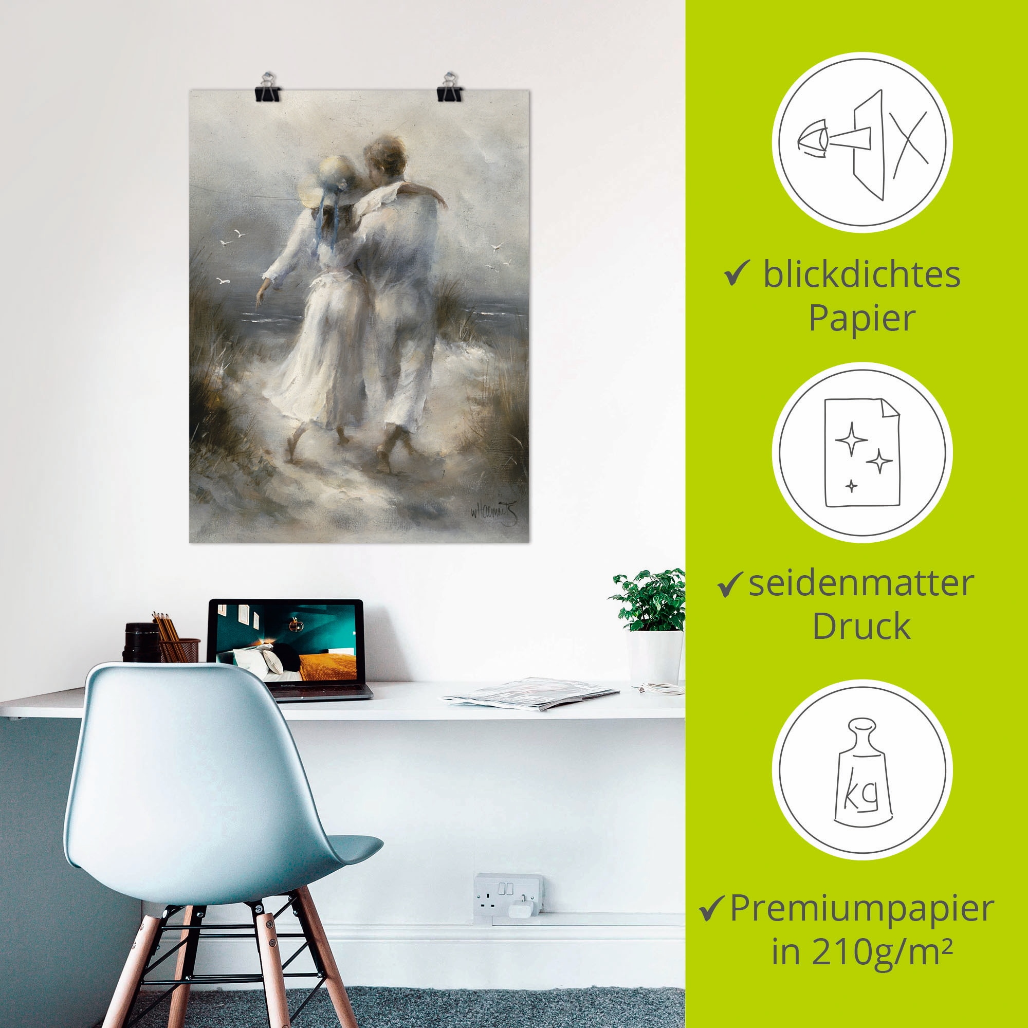 Artland Wandbild »Romantik« Paar 1 Stk. tlg. als Leinwandbild, Poster in verschied. Größen