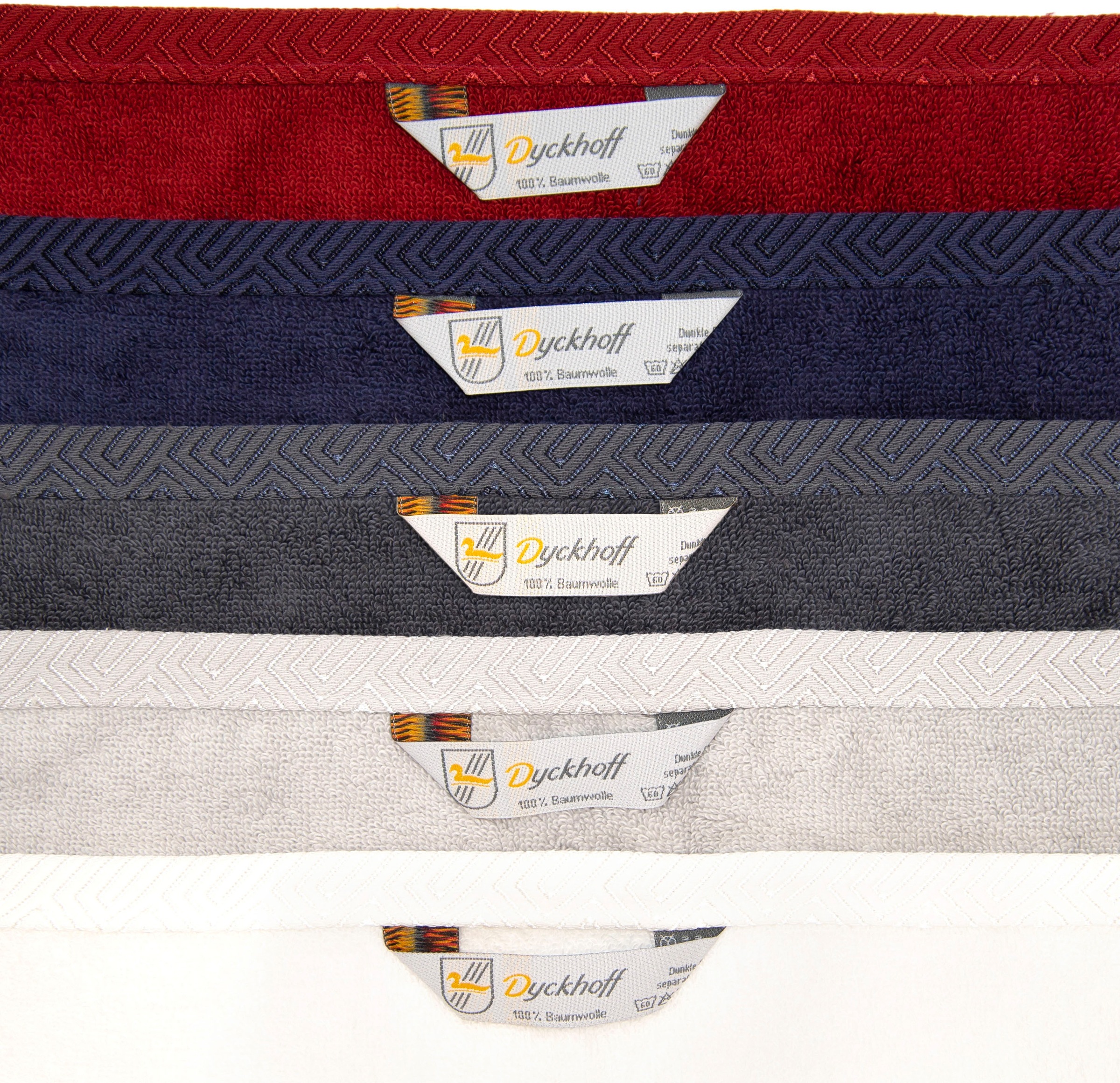 Dyckhoff Handtuch Set »City Lights«, Set, 6 tlg., Walkfrottier, 4 Handtücher (50x100cm), 2 Duschtücher (70x140cm)
