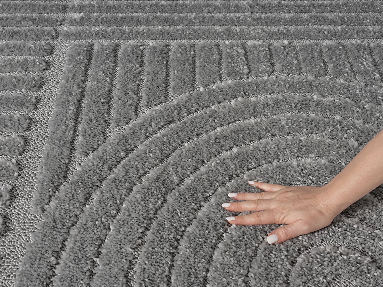 OTTO home Teppich »Jonne, Boho-Design, Scandi, Designteppich« rechteckig 20 mm Höhe Hoch-Tief, 3D Optik, skandinavischer Stil, Wohnzimmer, Schlafzimmer