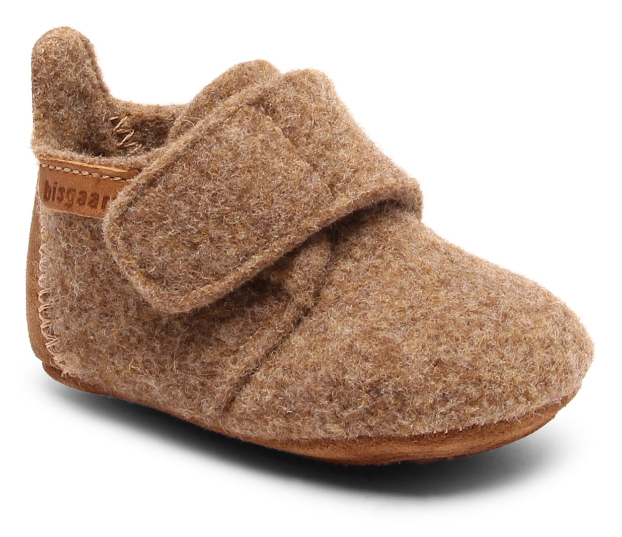 Bisgaard Hausschuh »Bisgaard Baby Wool«, Wagenschuh, Babyschuh, Schlupfschuh mit Klettverschluss