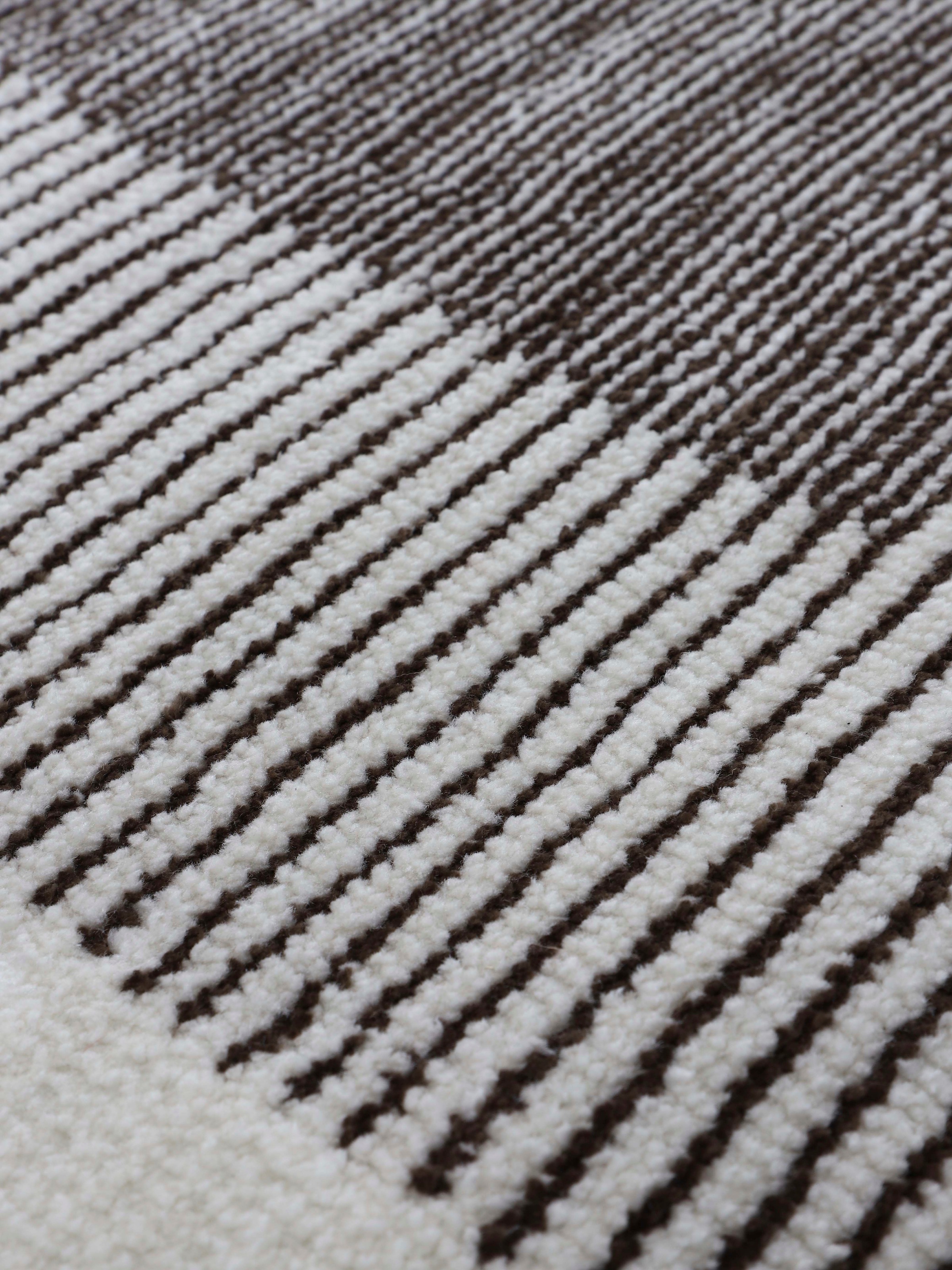 carpetfine Teppich »Holly 7«, rechteckig, 12 mm Höhe, geometrisches Design, gestreift, Hoch Tief Struktur