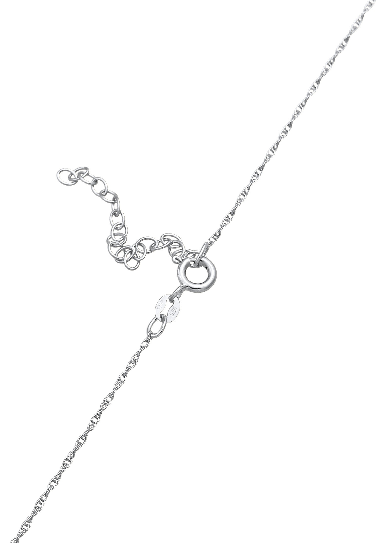 Kuzzoi Silberkette »Halskette Basic Gedrehte Gliederkette 925 Silber«