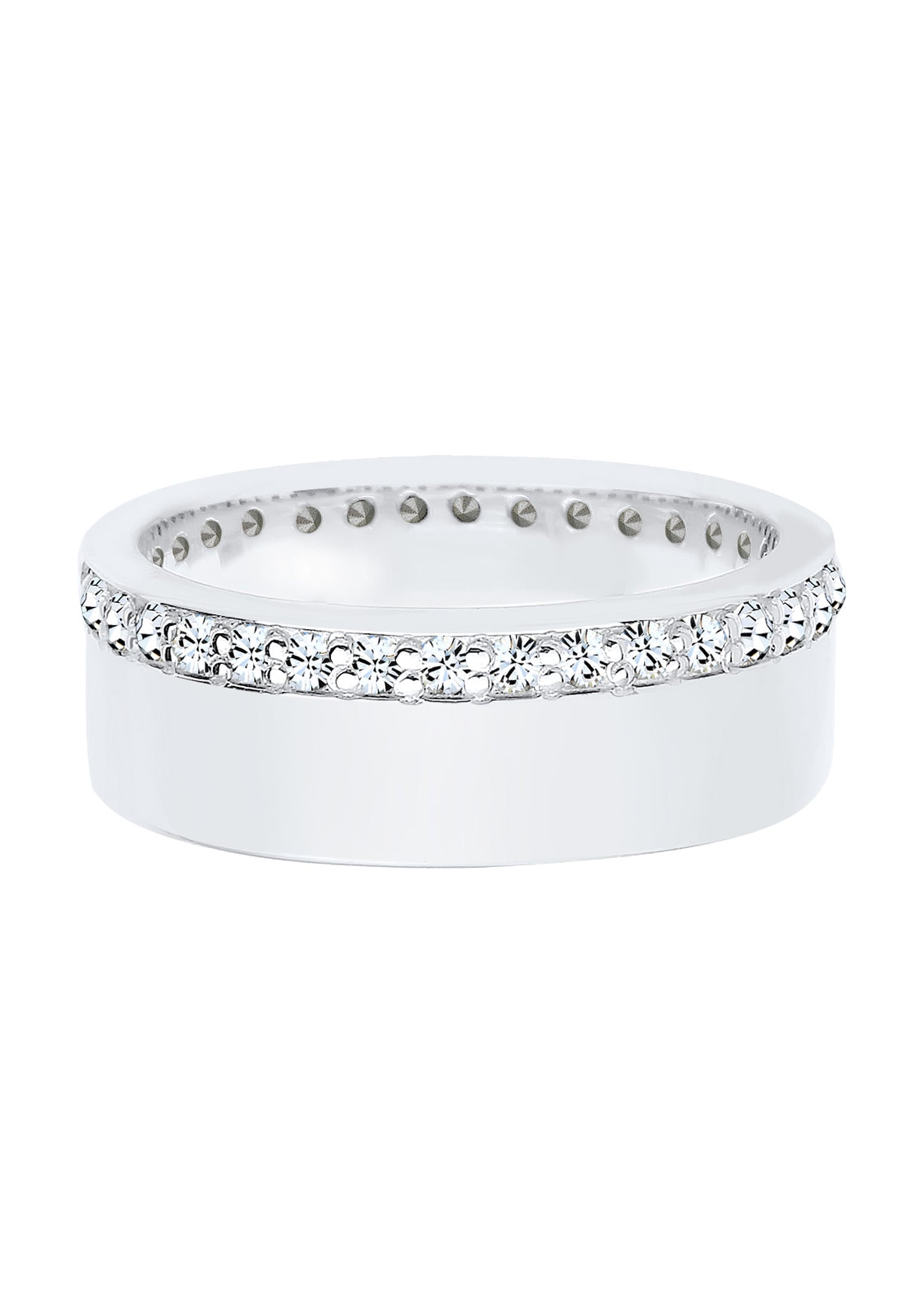 Elli Silberring »Ring Bandring Kristalle Funkelnd 925 Silber«