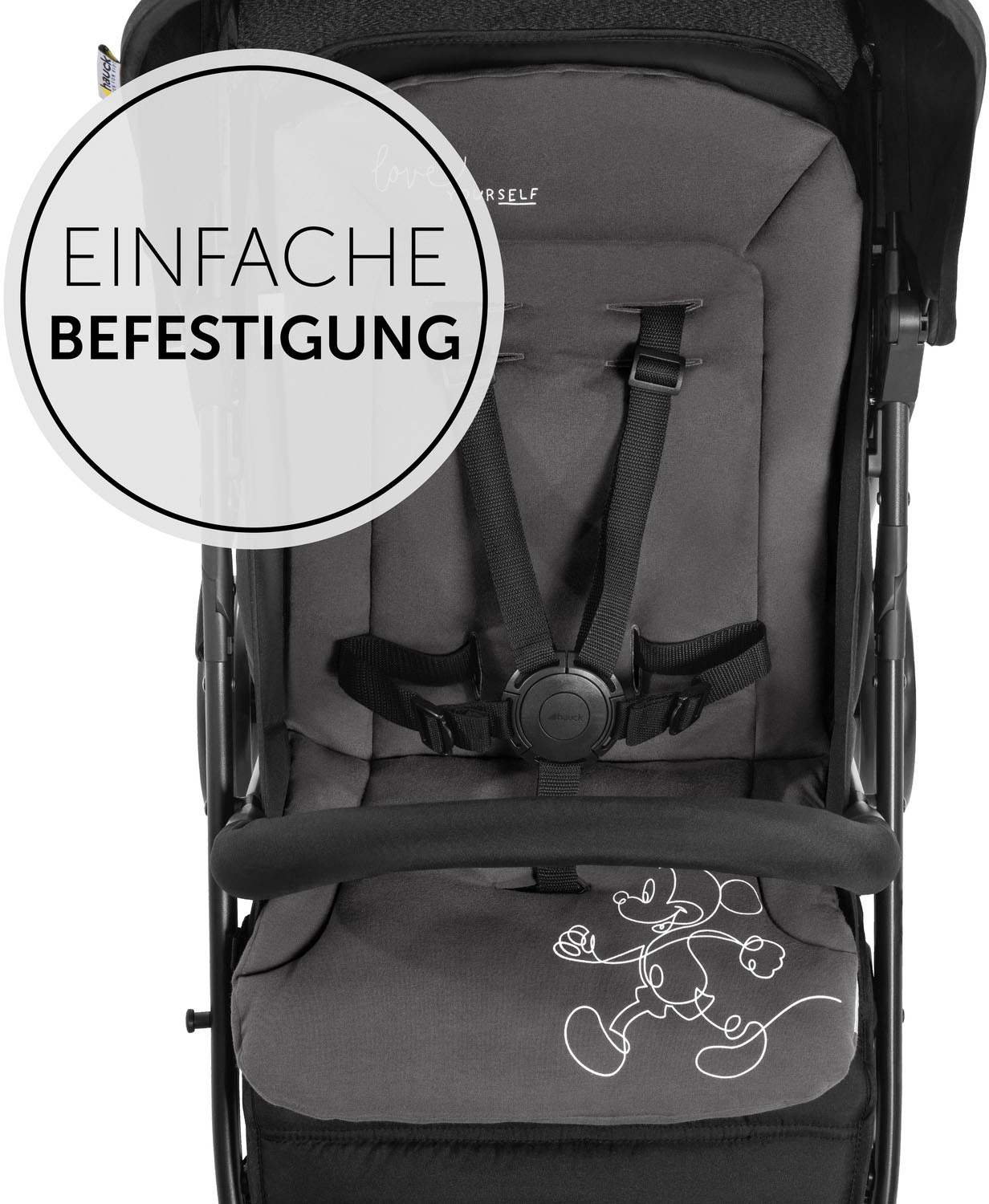 Hauck Kinderwagen-Sitzauflage »Seat Liner, Mickey Mouse black«