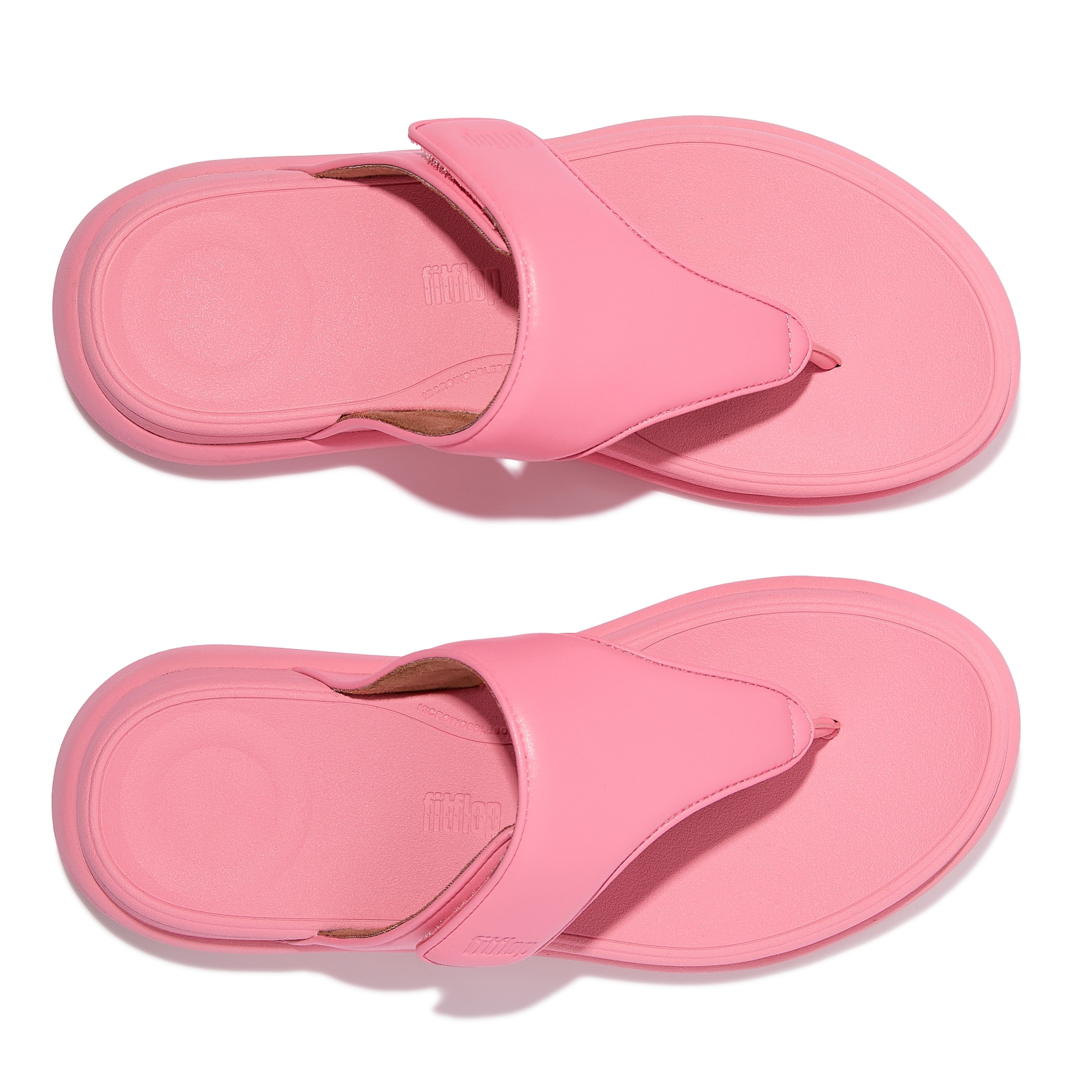 Fitflop Zehentrenner »F-MODE GO«, Sandale mit dämpfender MICROWOBBLEBOARD Technologie
