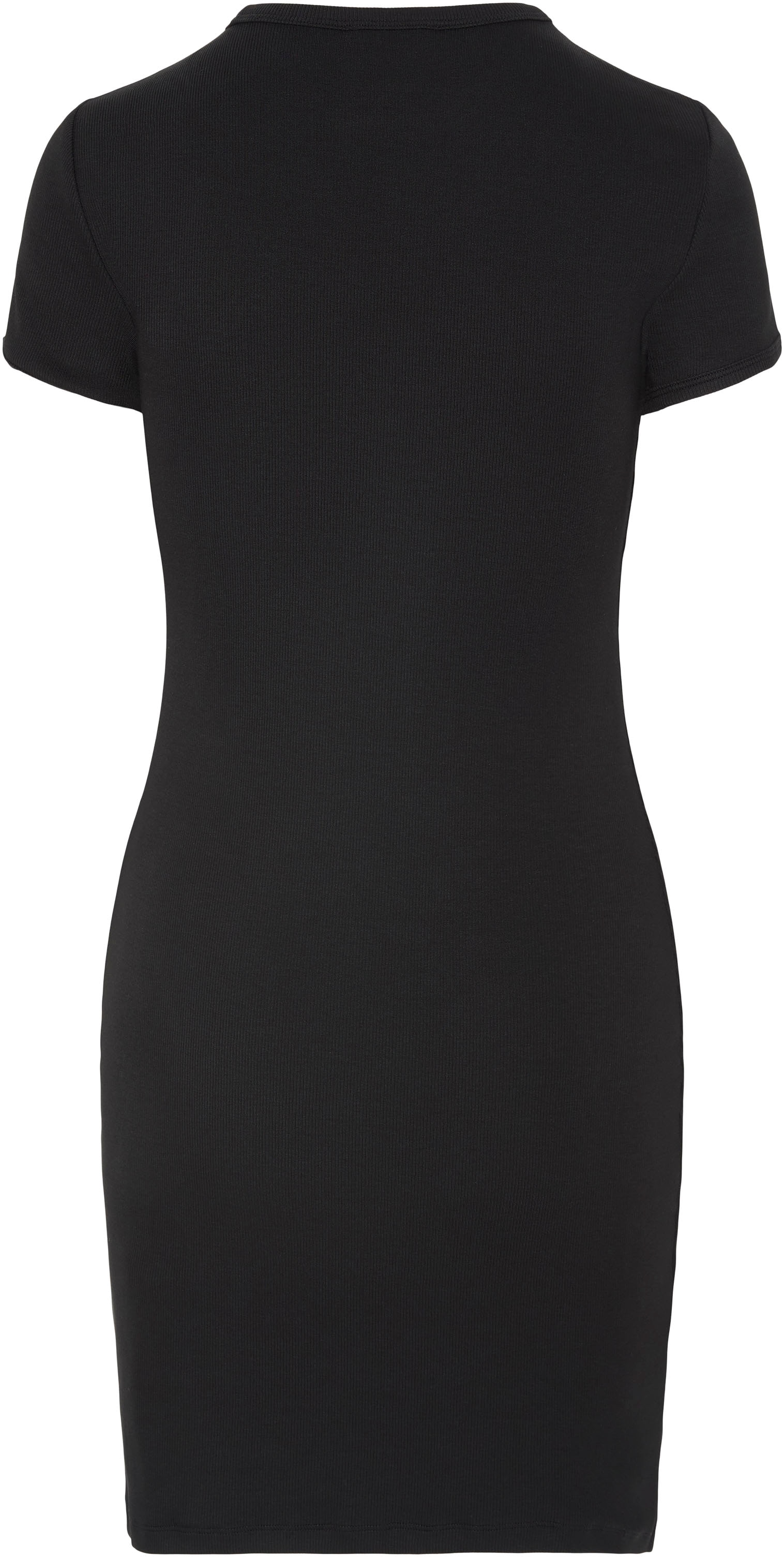 Calvin Klein Jeans Minikleid »MONOLOGO BABY RIB MINI DRESS« Ohne Tasche Figurbetonte Passform mit Rundhalsausschnitt