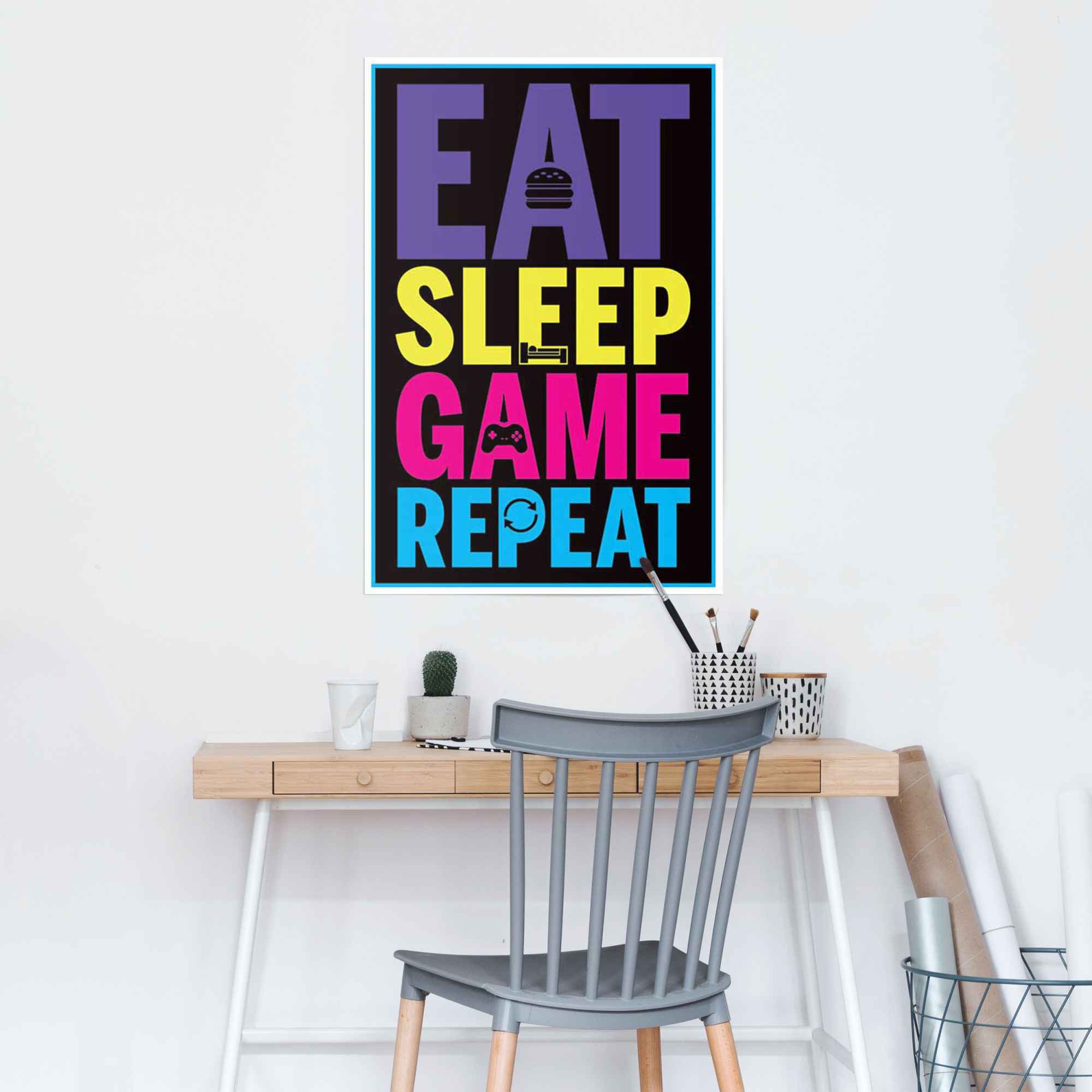 Reinders! Poster »Eat sleep (1 repeat«, kaufen bequem game St.)