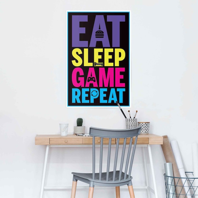 Reinders! Poster »Eat sleep game repeat«, (1 St.) bequem kaufen