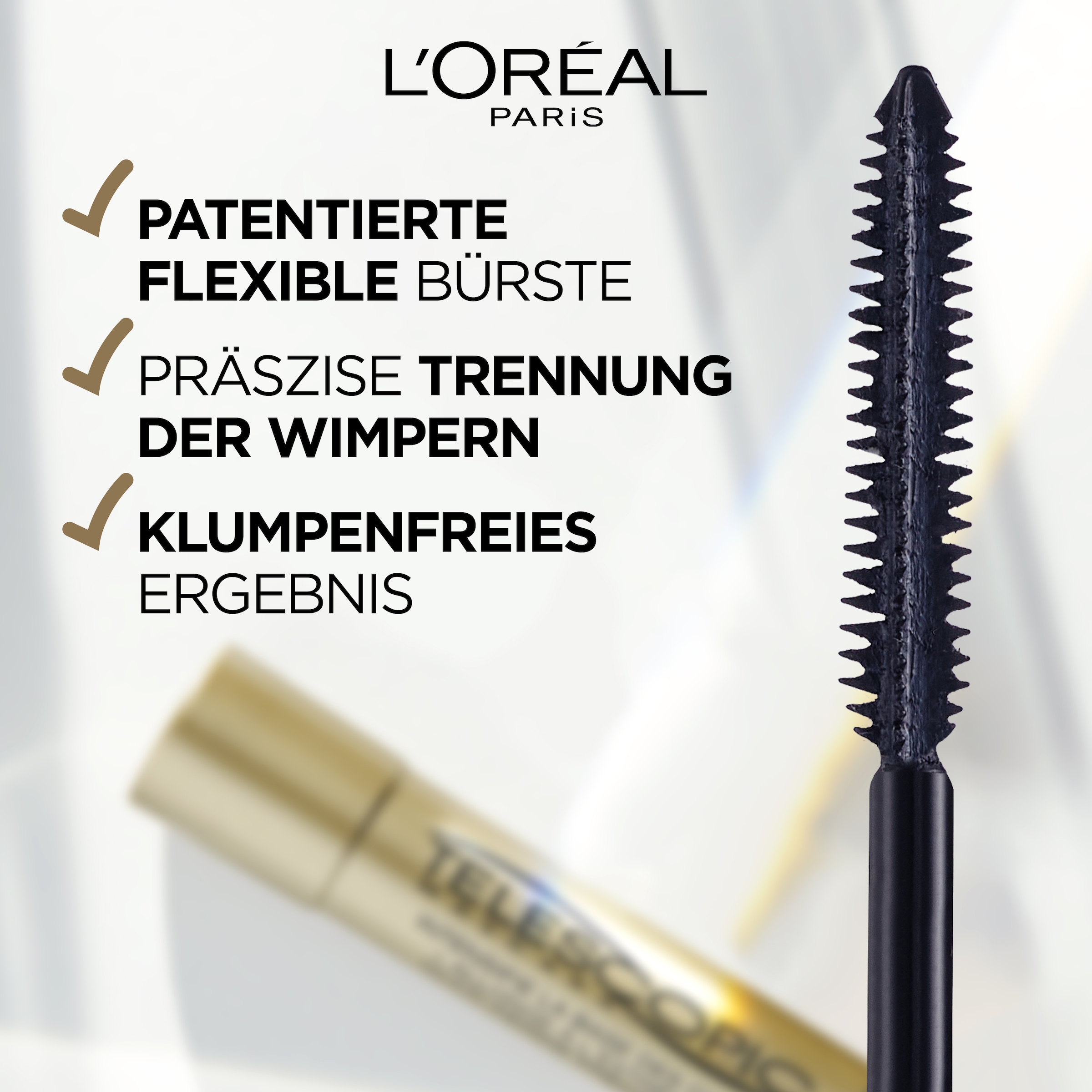 L'ORÉAL PARIS Mascara »FALSE LASH TELECOPIC MASCARA« für eine ultimative Verlängerung und Verdichtung der Wimpern
