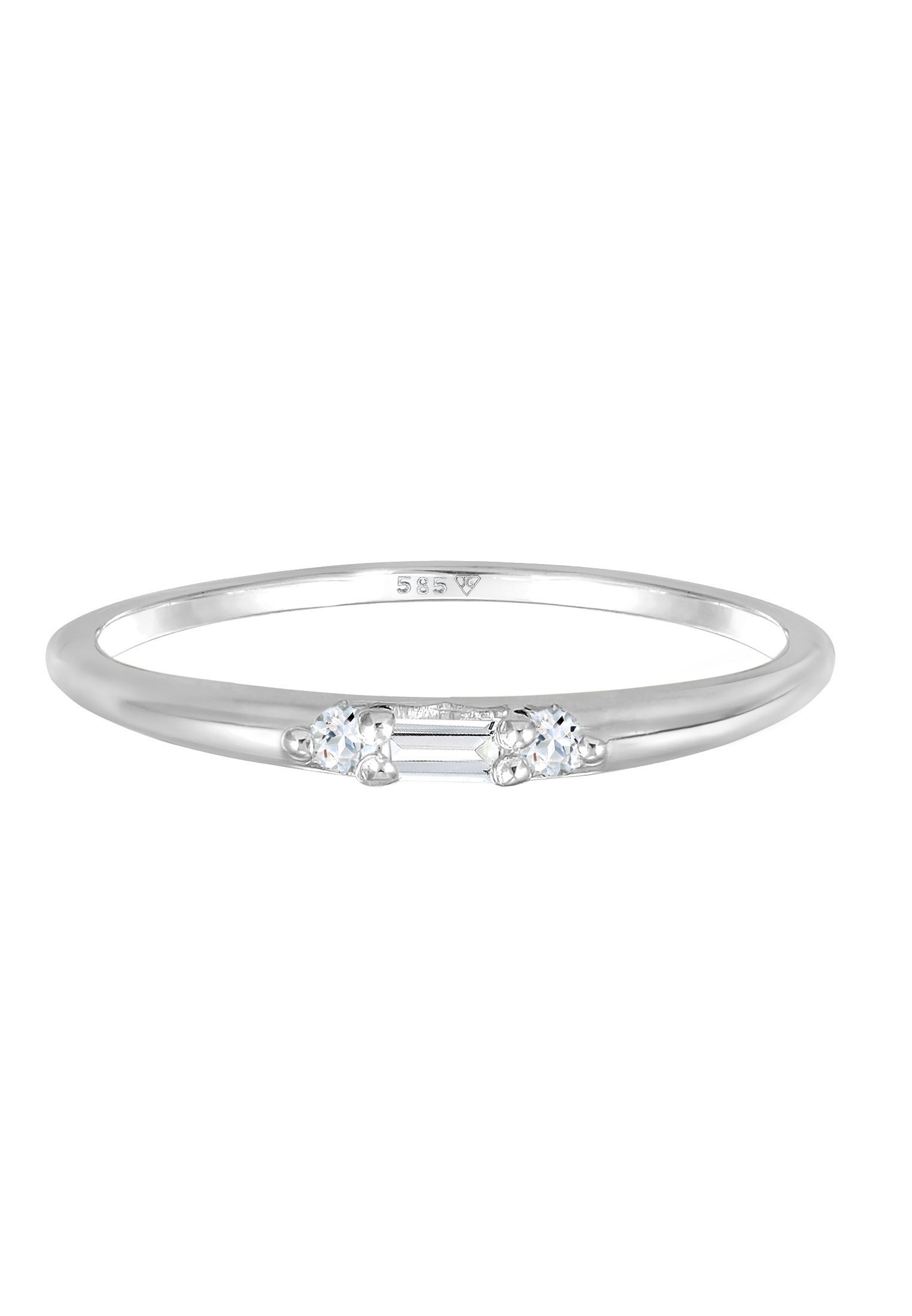 Elli Premium Silberring »Ring Topas Verlobung Beisteckring 585er Weißgold«