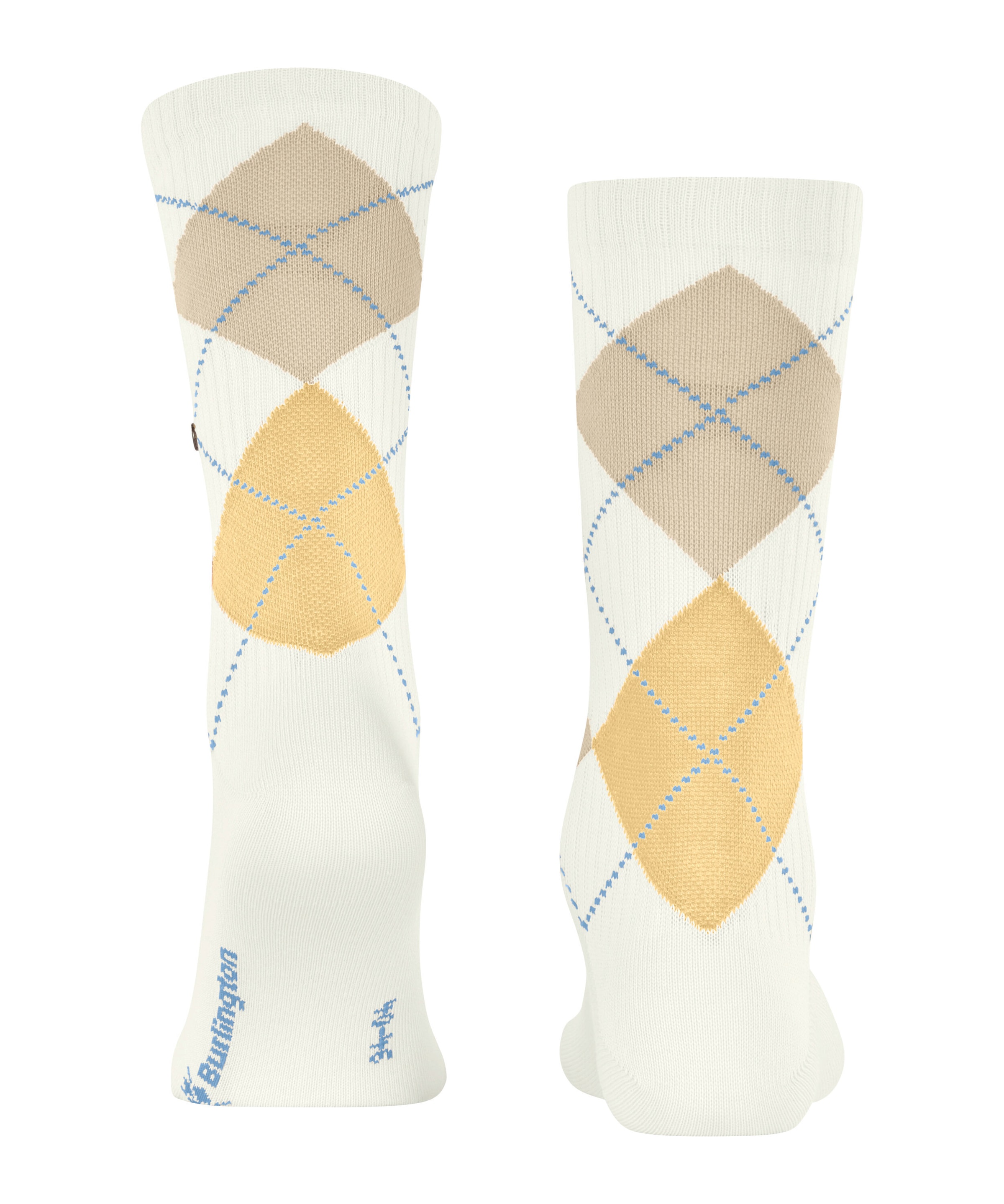 Burlington Socken »Rib Court« Einheitsgröße 40-46, Argyle-Muster, feine Rippenstruktur