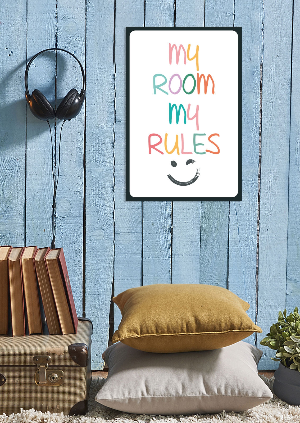 queence Metallbild »My Rules« Sprüche 1 Stk. tlg.