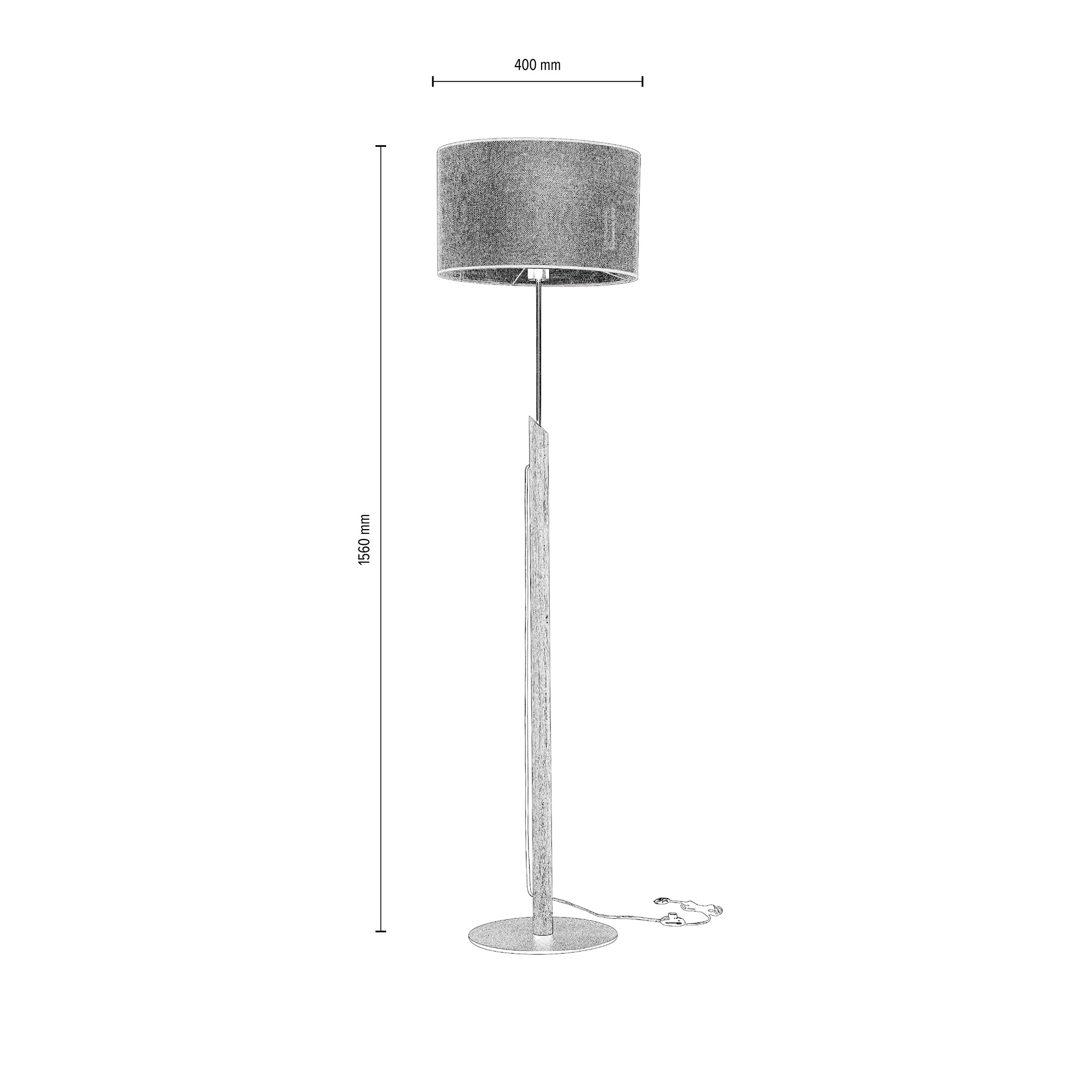 BRITOP LIGHTING Stehlampe »COLETTE«, 1 flammig-flammig, Aus edlem Eichenholz  und Metall, mit Stoffschirm und Textilkabel kaufen | UNIVERSAL