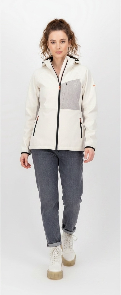 LPO Softshelljacke »PAULA WMN« Jacquardstrick-Einsätze