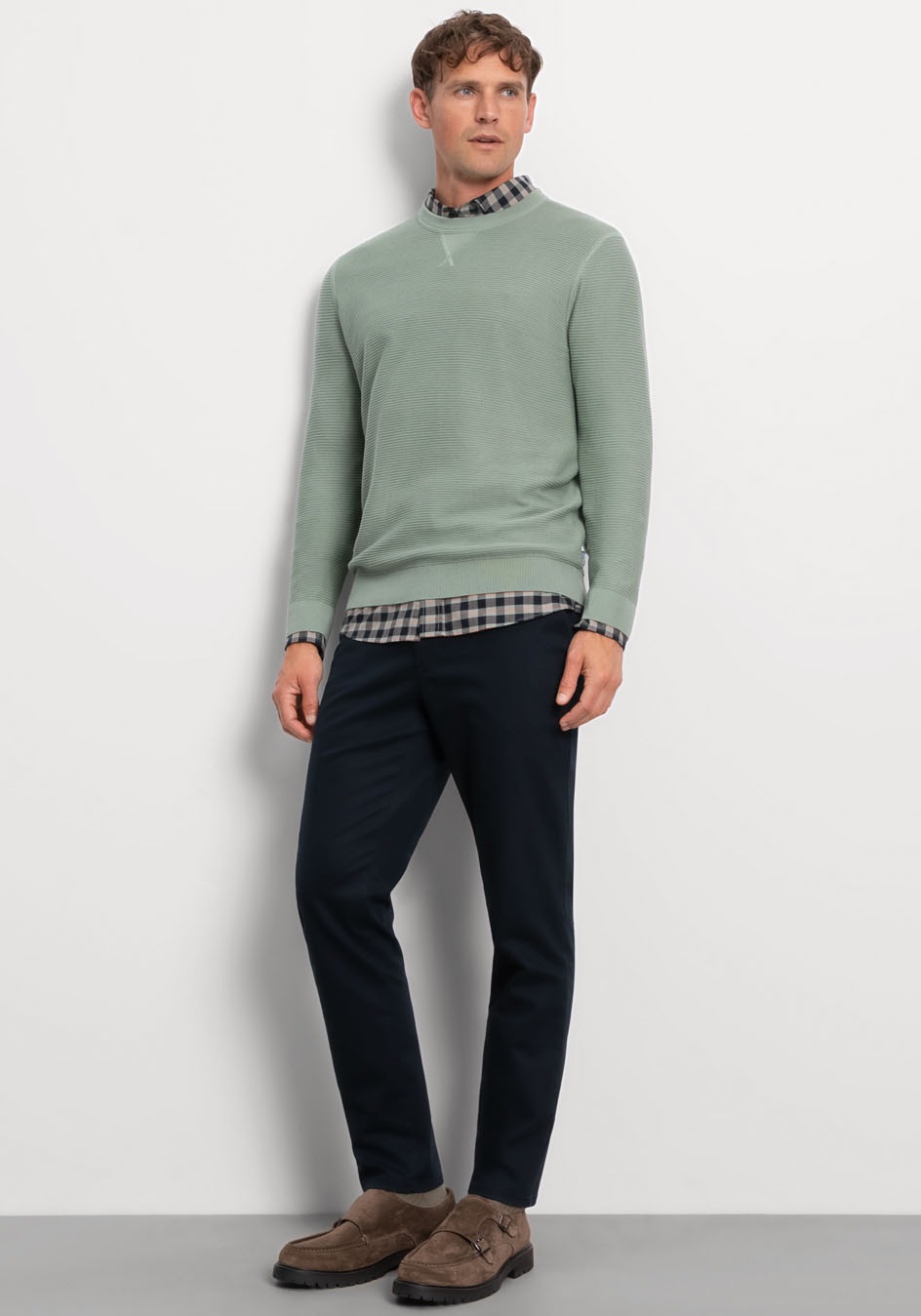 OLYMP Rundhalspullover »OLYMP Strick Casual«