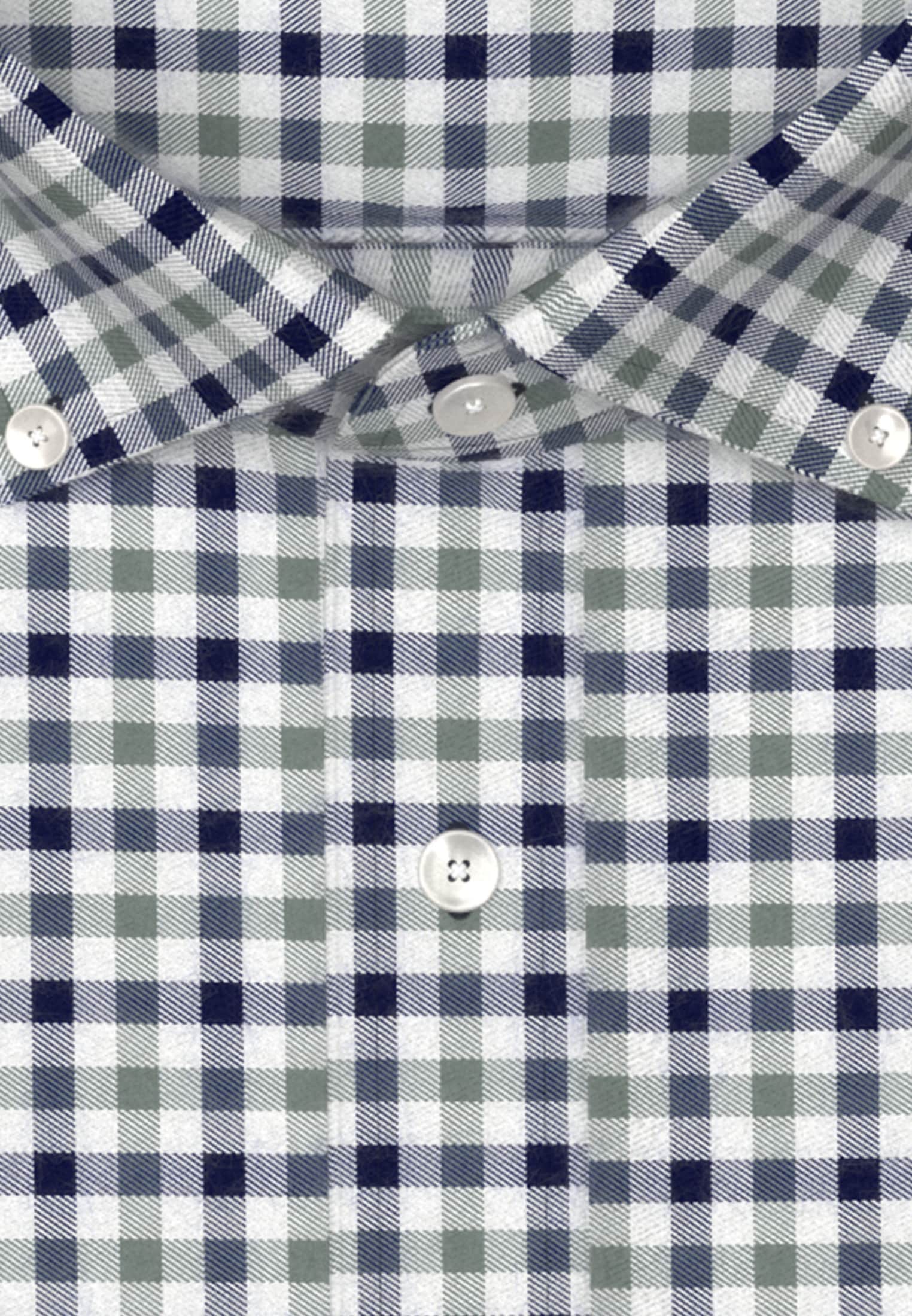 seidensticker Flanellhemd »Shaped« Shaped Langarm Button-Down-Kragen Karo