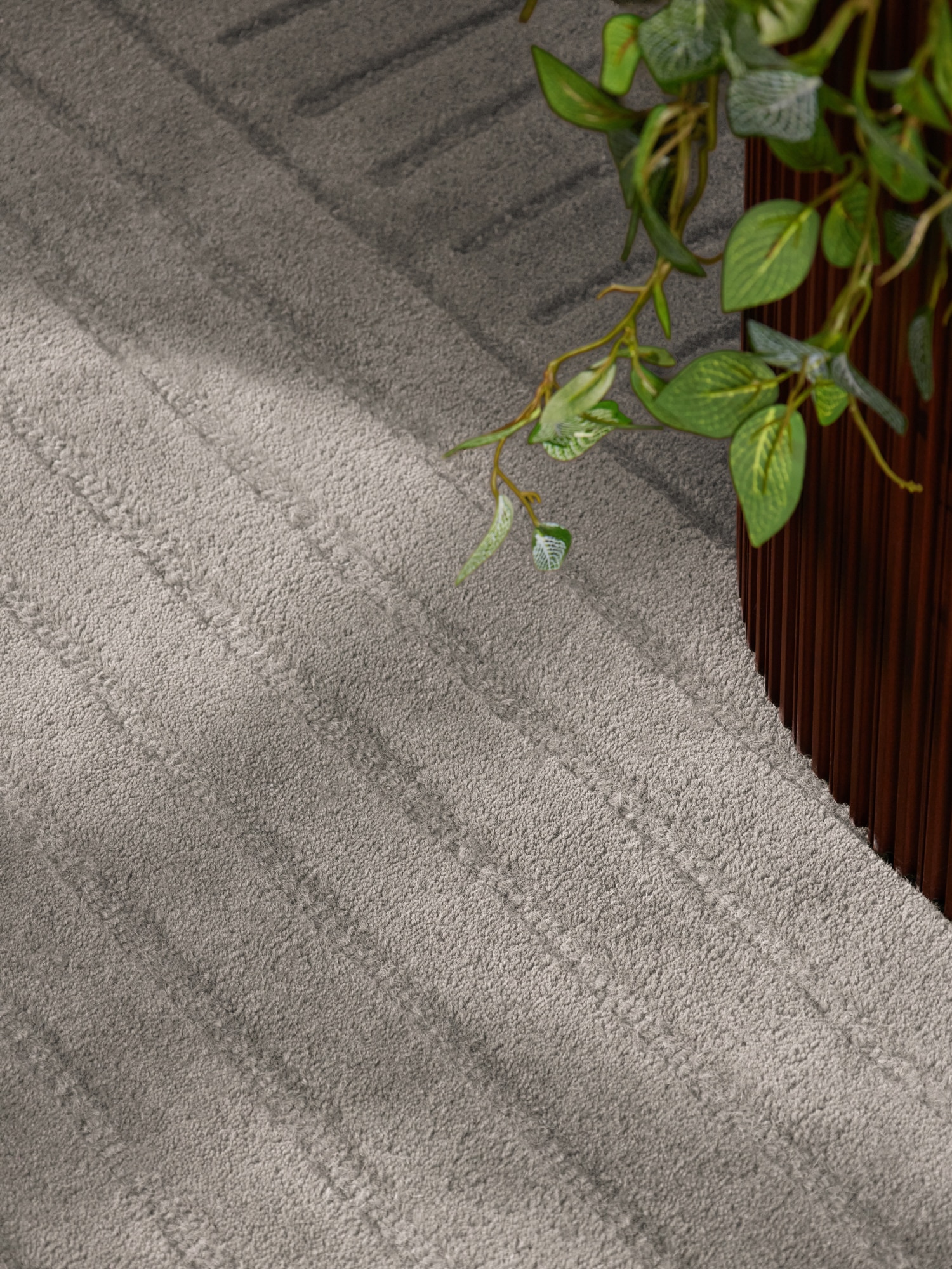 vikosa Wollteppich »Arcura« rund 15 mm Höhe Wolle Handgemacht, Hoch-Tief-Effekt, Geometrisches Linien Wellendesign