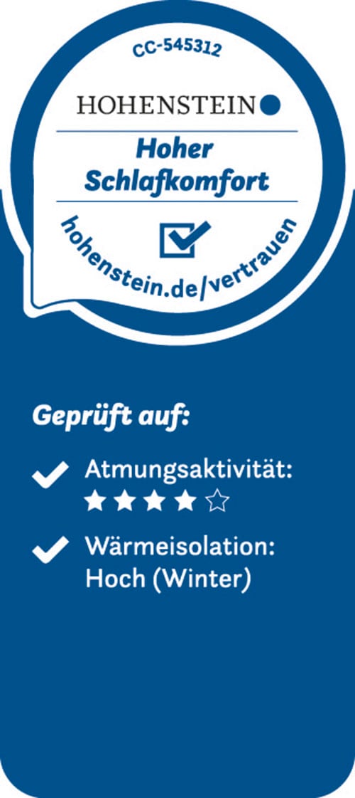 Haeussling Daunenbettdecke »Hygge Home, für Sommer und Winter, Ganzjahresdecke«, Füllung weiße, neue 90% Daunen und 10% Federn, Kl. 1, Bezug 100% Baumwolle, (1 St.), Bettdecke 135x200 cm, 155x220 cm & weitere Größen, "SEHR GUT" Ähnliche Produkte 8
