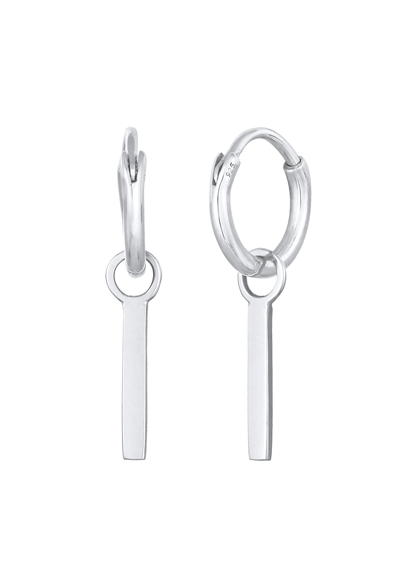 Elli Paar Creolen »Ohrringe Creolen Einhänger Stab Trend 925 Silber«