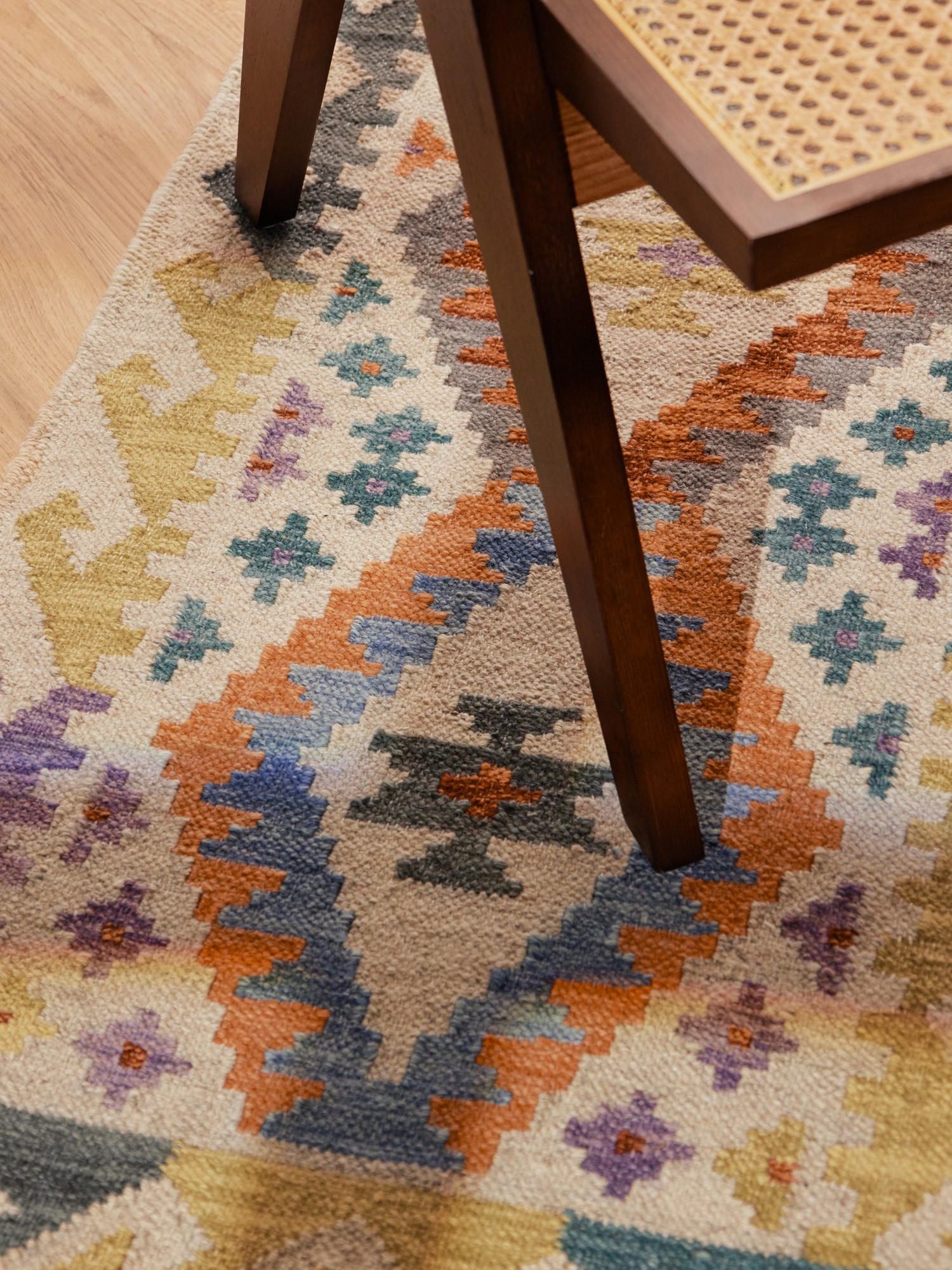 HANSE Home Teppich »Kelim Oasis«, rechteckig, 3 mm Höhe, Wolle, Baumwolle, Natur, Handgewebt, orientalisch, Boho, traditionell