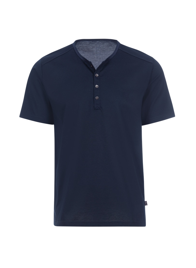 Trigema T-Shirt »TRIGEMA T-Shirt mit Knopfleiste DELUXE Baumwolle« 1 Stk.