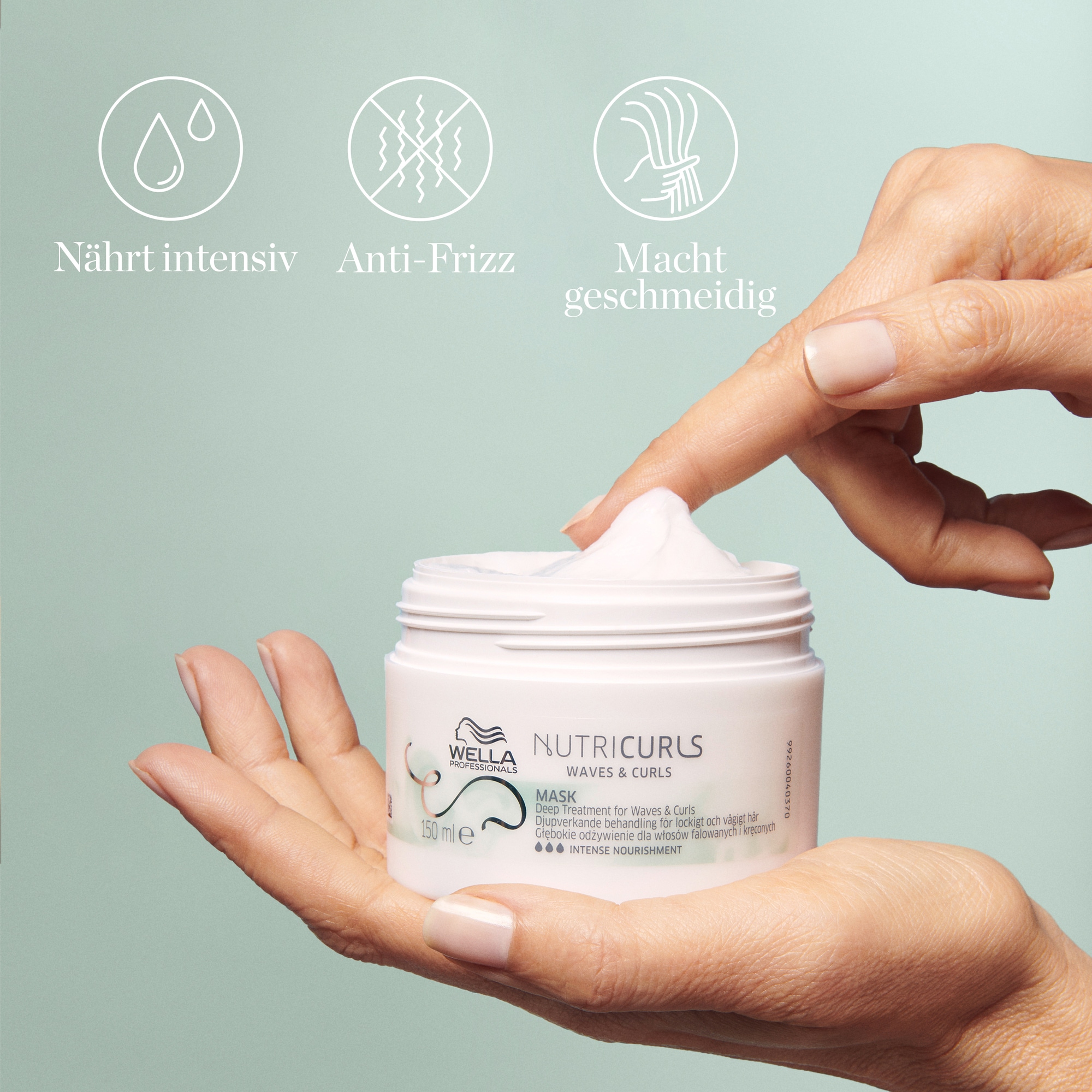 Wella Professionals Haarmaske »NutriCurls Mask für Locken und welliges Haar« Lockendefinition, Frizz-Kontrolle, Jojobaöl und Weizenkleie-Extrakt