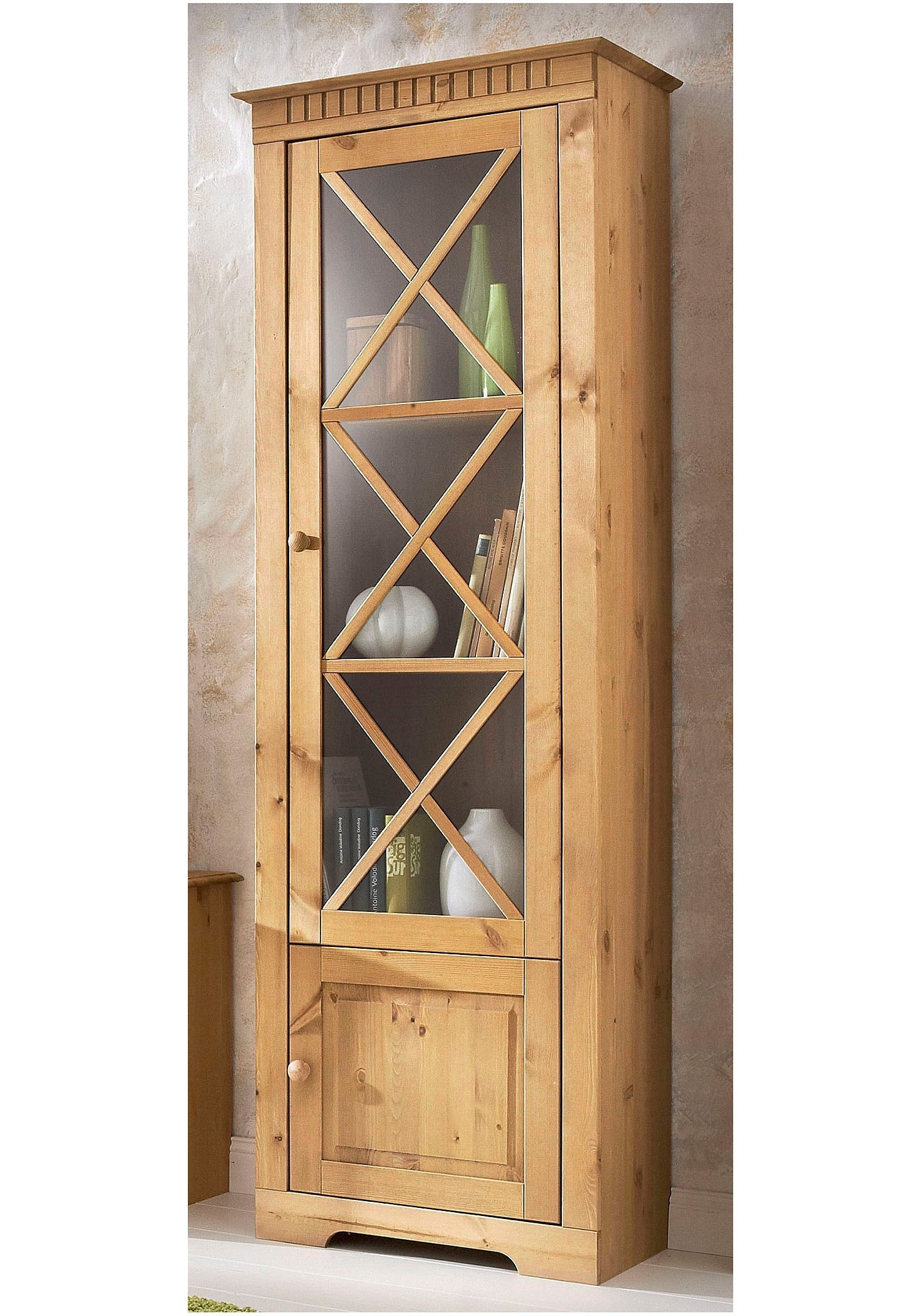 OTTO home Vitrine "Lisa" aus schönem massivem Kiefernholz, mit einer schönen Glastürfront
