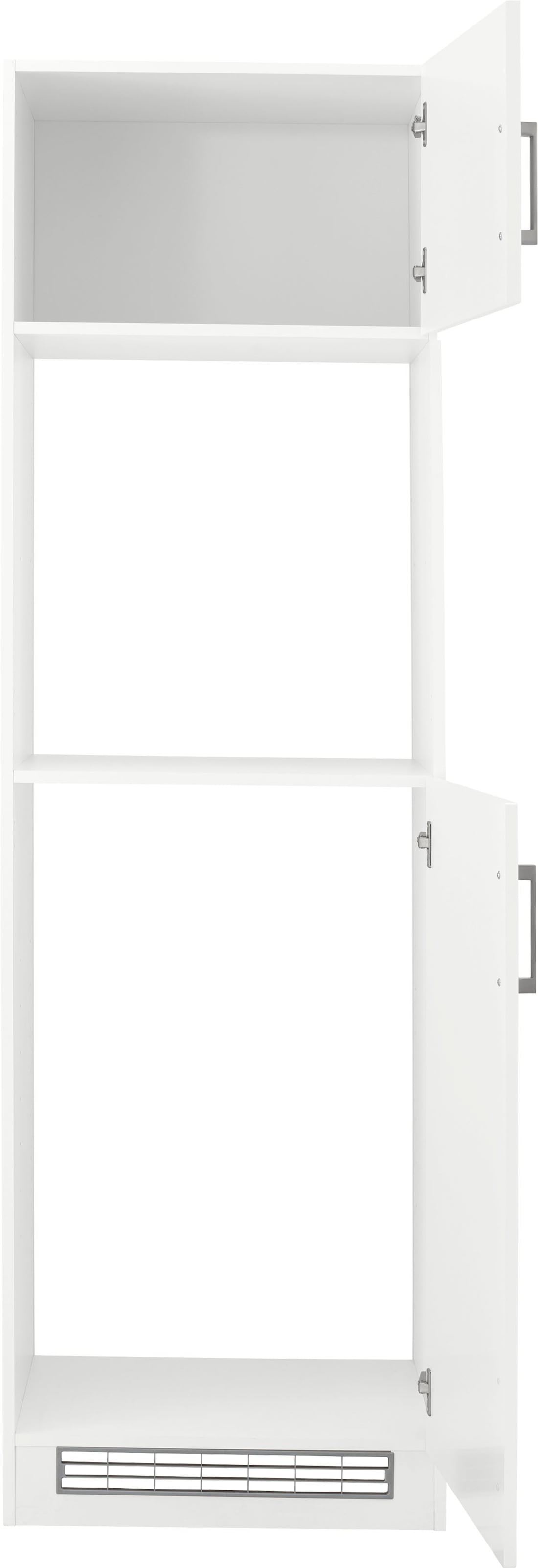 KOCHSTATION Backofen/Kühlumbauschrank »KS-Tinnum«, 60 cm breit, 200 cm hoch, Metallgriffe, MDF Fronten, Nischenmaß 88 cm