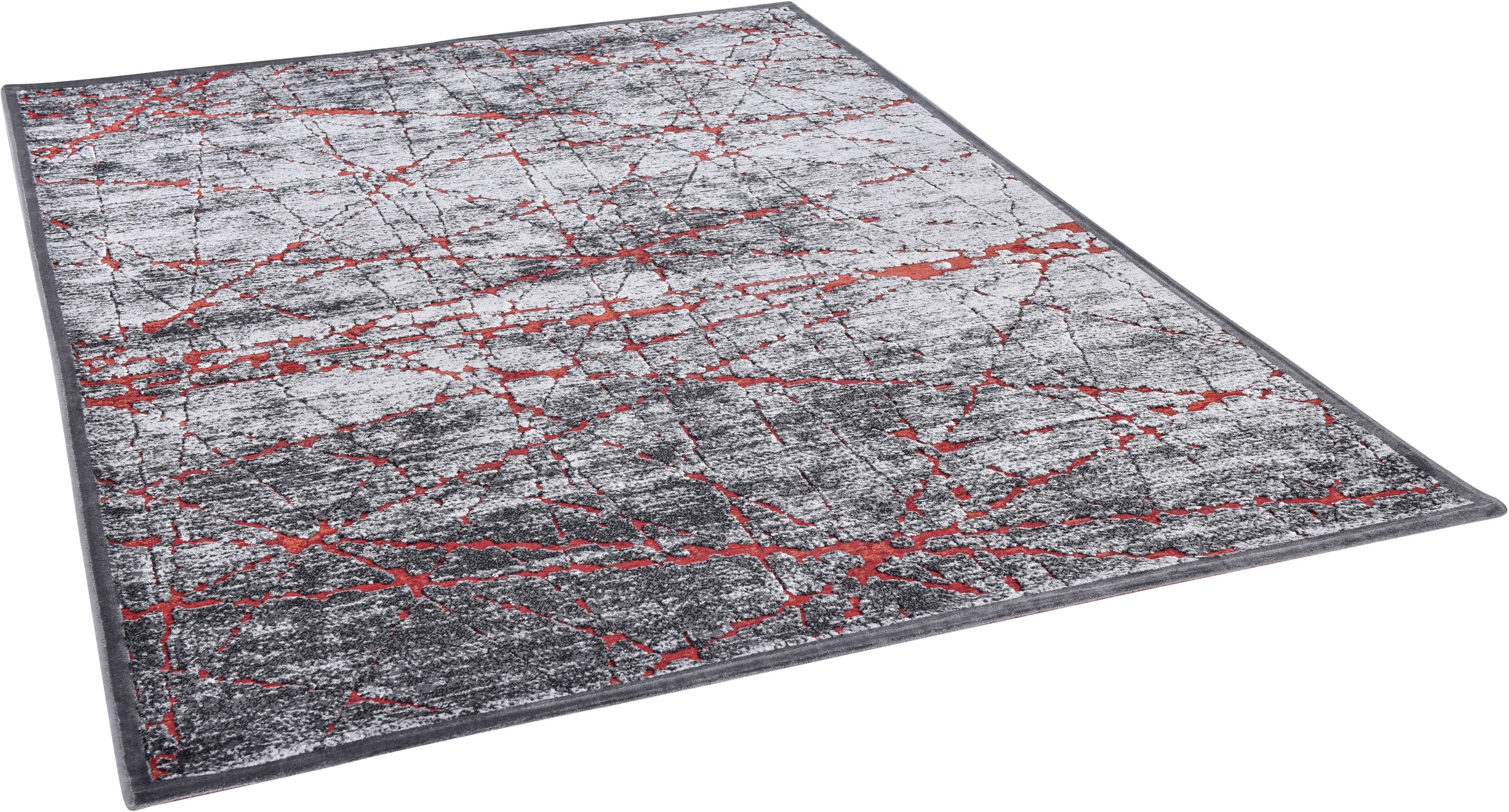 Gino Falcone Teppich »Orelia 103« rechteckig 7 mm Höhe Kurzflor, modernes Design, mit leichtem Glanz, Wohnzimmer