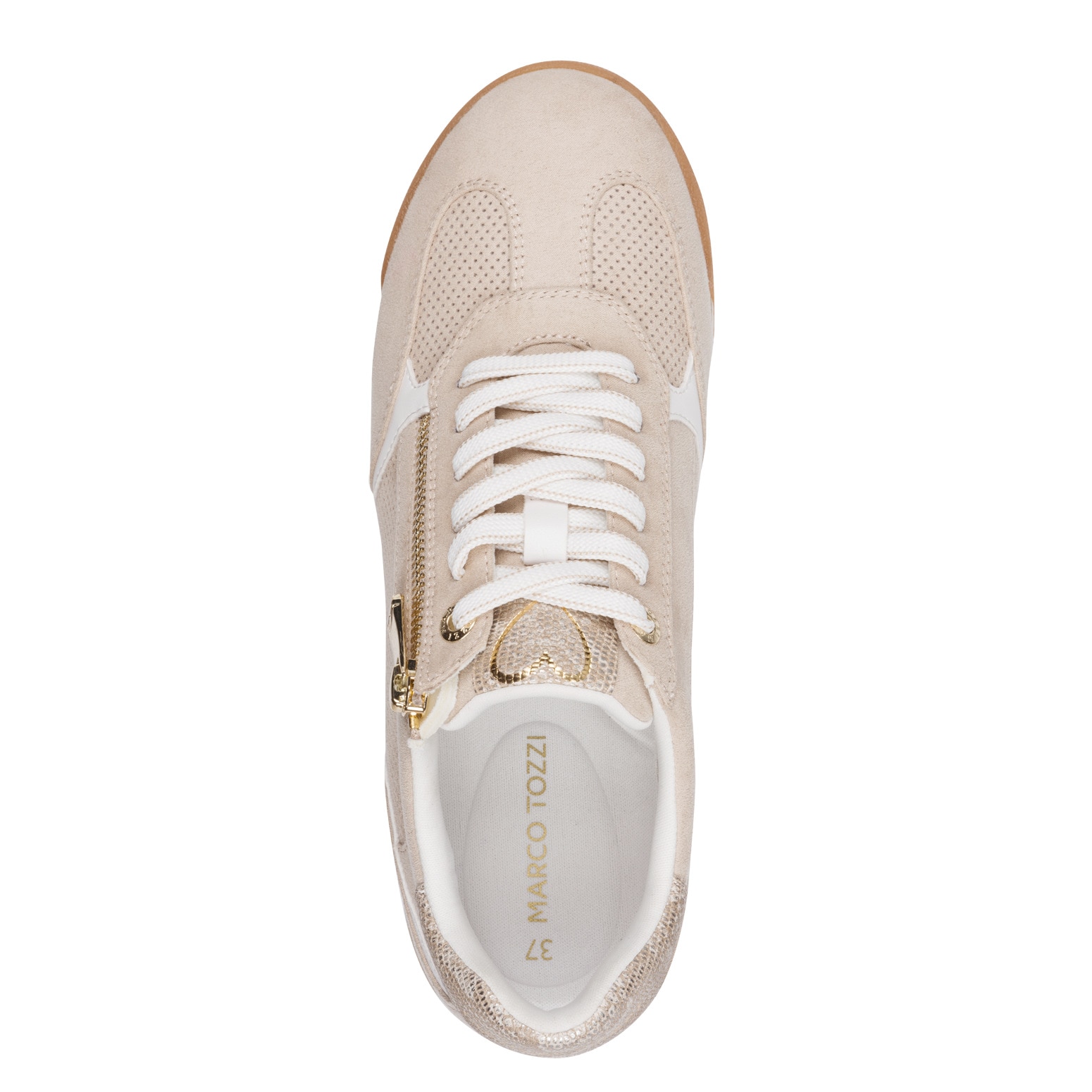 MARCO TOZZI Keilsneaker  Freizeitschuh, Halbschuh, Schnürschuh mit seitlichem Reißverschluss