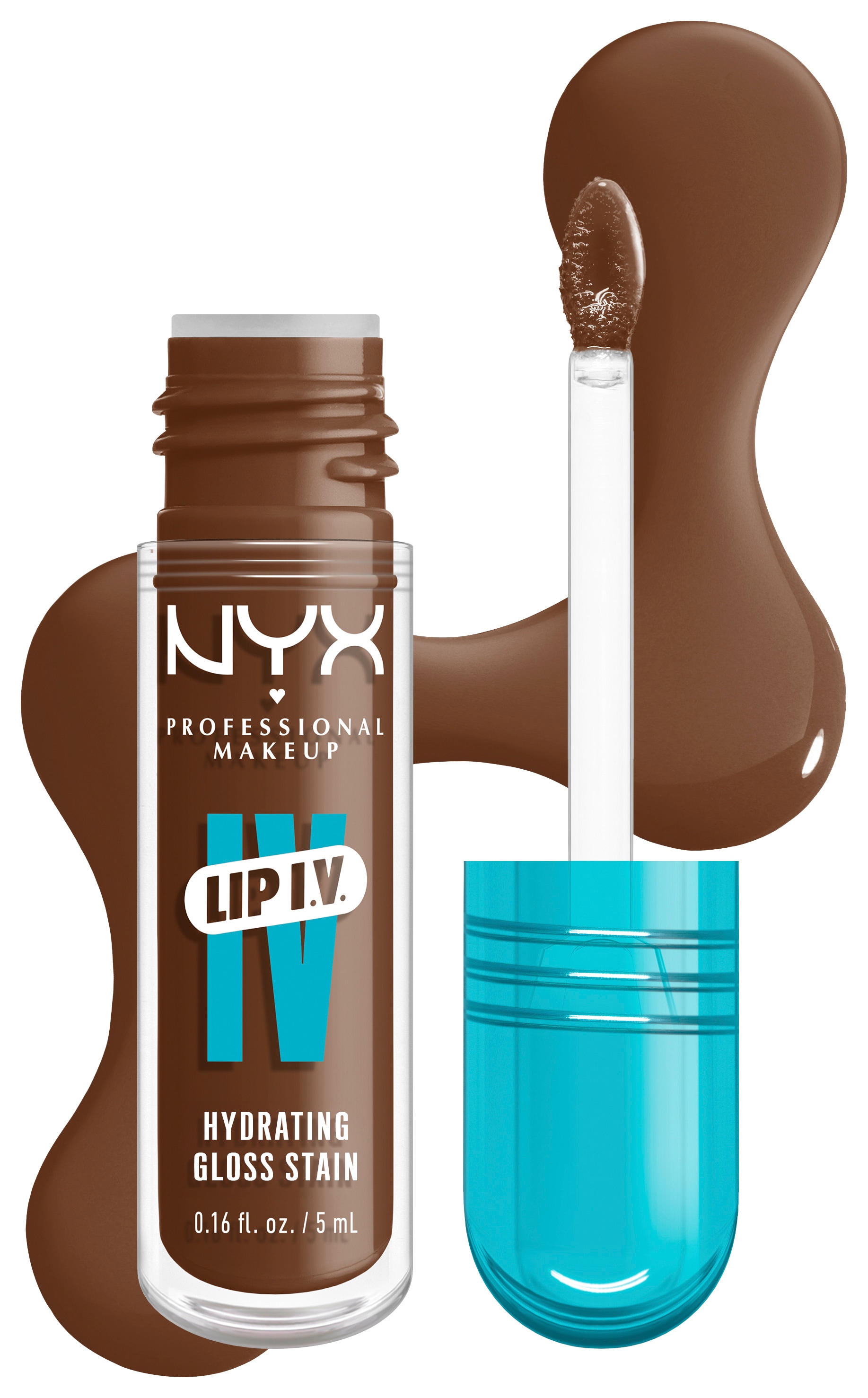 NYX Lipgloss »NYX Professional Makeup Lip IV Gloss Serum Lipgloss«, Wet-Look, spendet Feuchtigkeit, pflegt, hinterlässt Lip Stain.