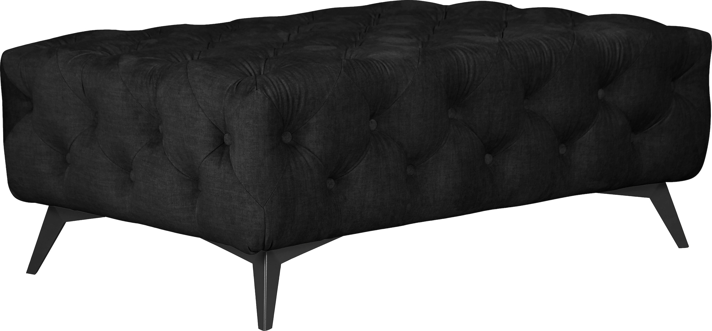 Leonique Polsterhocker »Glynis«, aufwändige Knopfheftung, moderne Chesterfield Optik, Fußfarbe wählbar