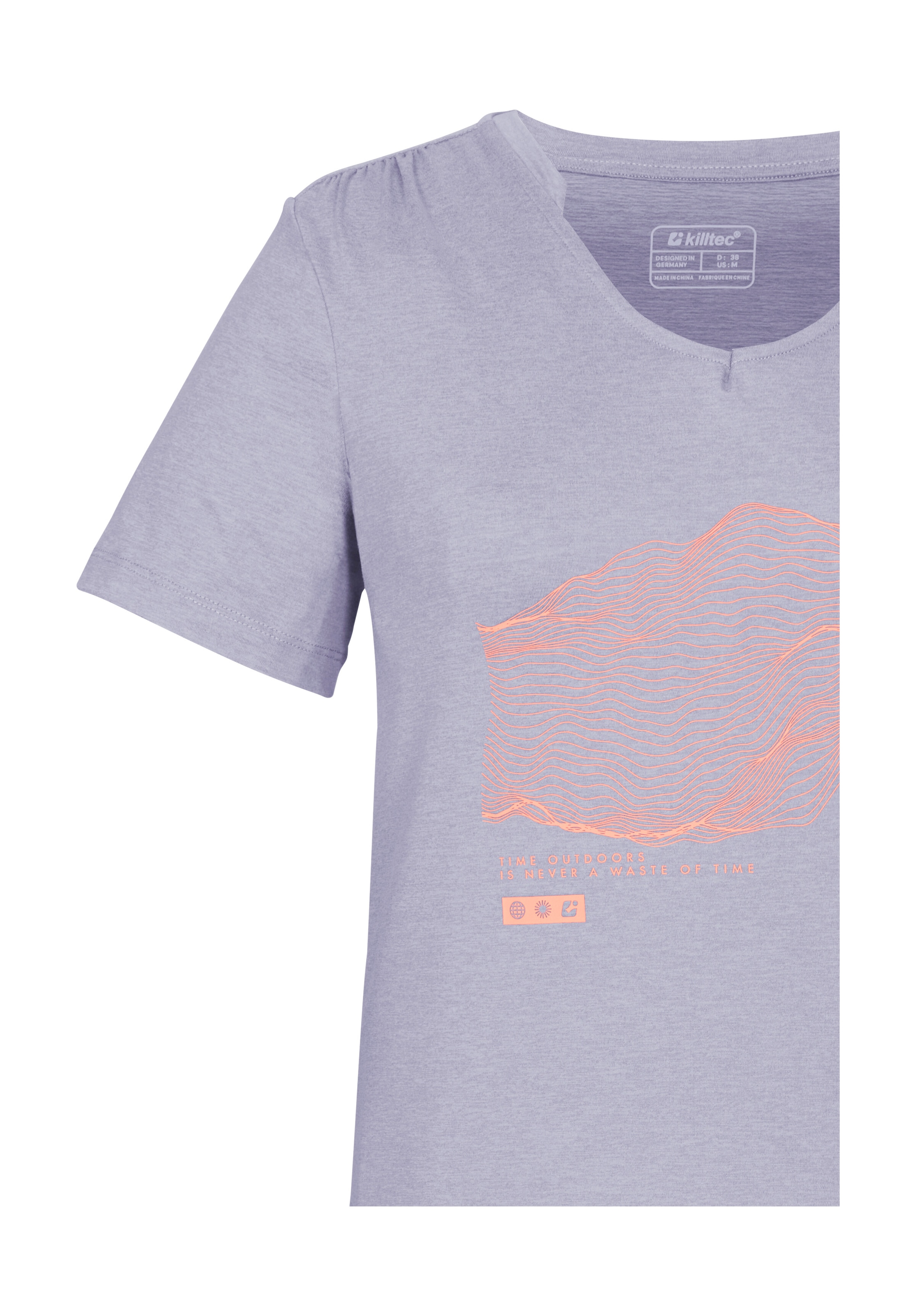 Killtec T-Shirt »KOS 497 WMN TSHRT« Weiches, strapazierfähiges Funktionsshirt mit Kordelzug