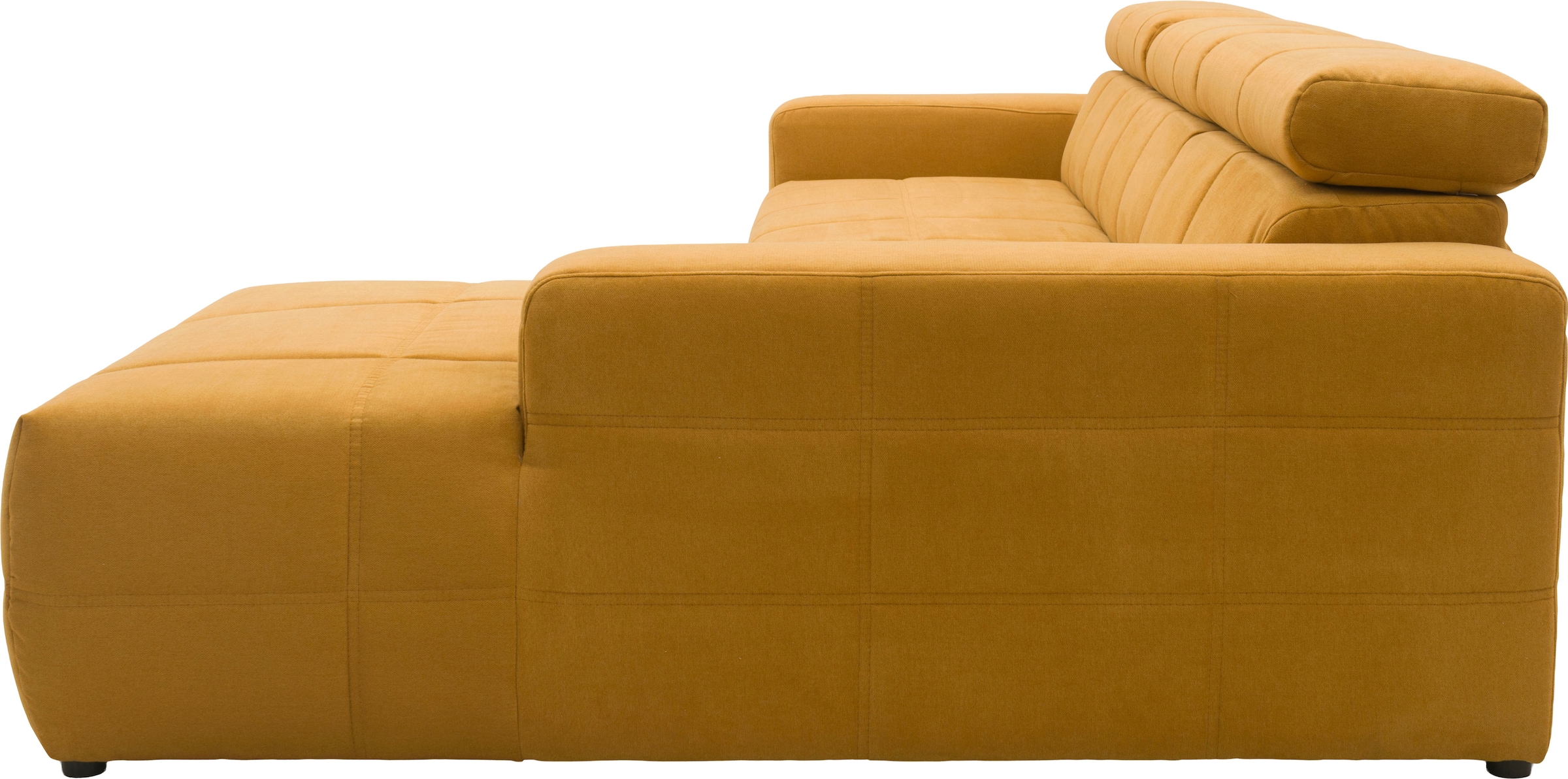 OTTO home Ecksofa »Ballerup 235 x 175 cm, auch mit verstellbarer Sitztiefe« Kopfteile verstellbar, aus pflegeleichtem, weichem Bezugsstoff, L-Form