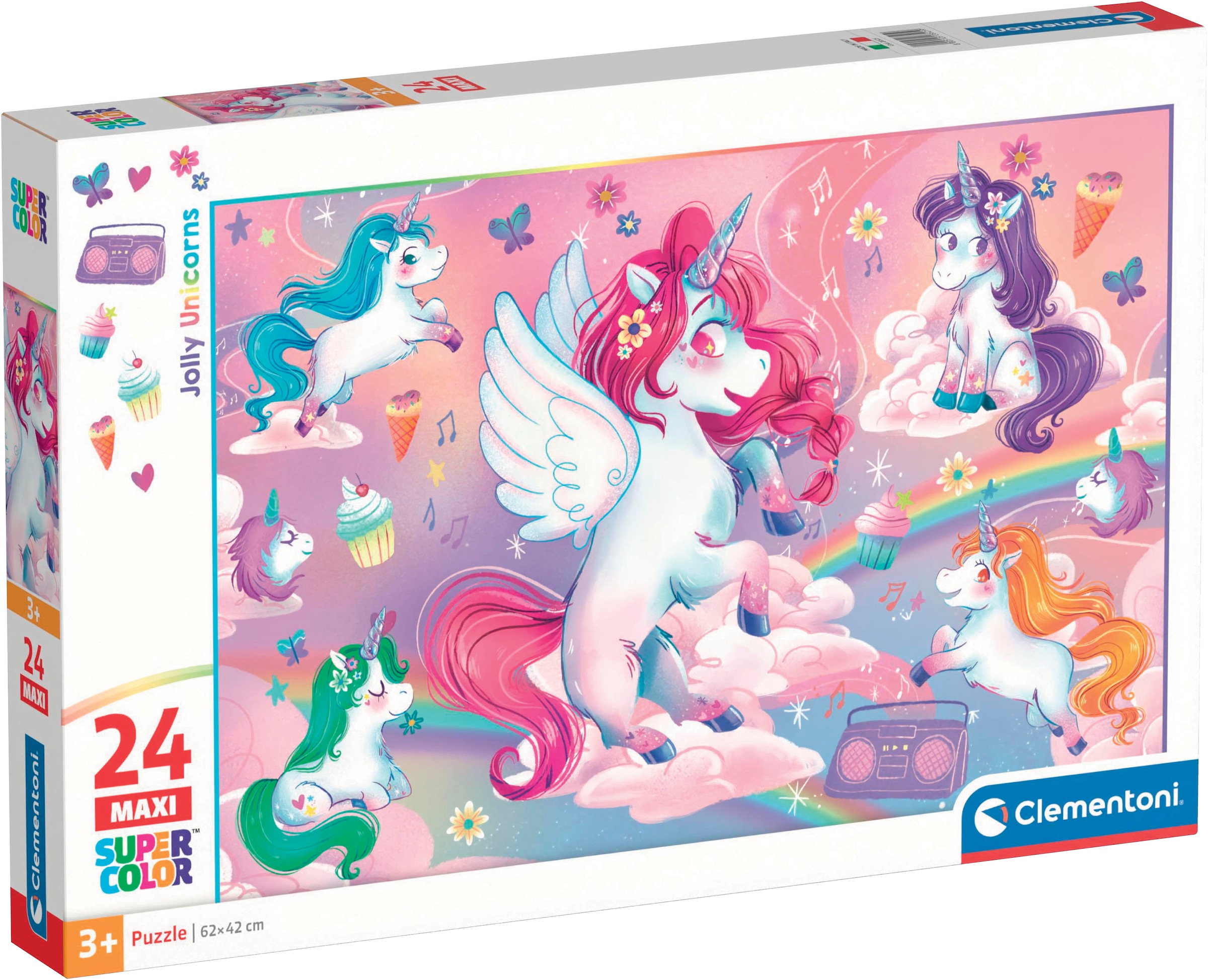 Puzzle »Maxi, Noli, Fröhliche Einhörner Supercolor«, Made in Europe; FSC® - schützt...