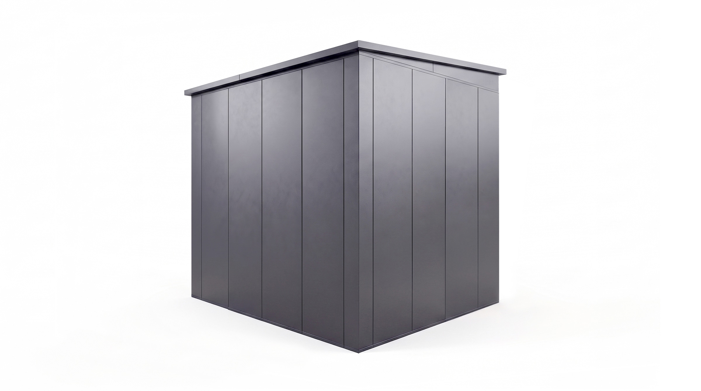 weka Gerätehaus »Gary Gr. 5, aus Metall mit Holzoptik, anthrazit« aus pulverbeschichtetem, verzinktem Stahl