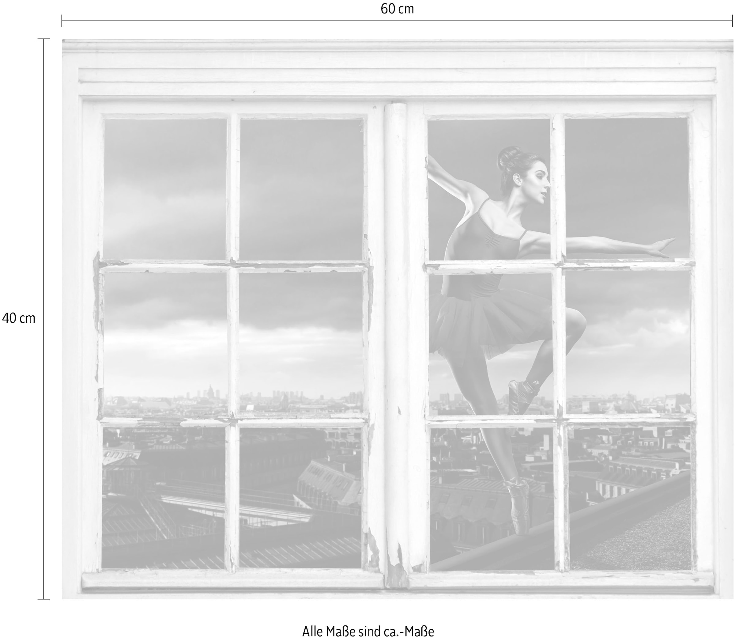 queence Wandsticker »Ballerina« Wandsticker, Wandbild, selbstklebend, Ballett, Tanzen