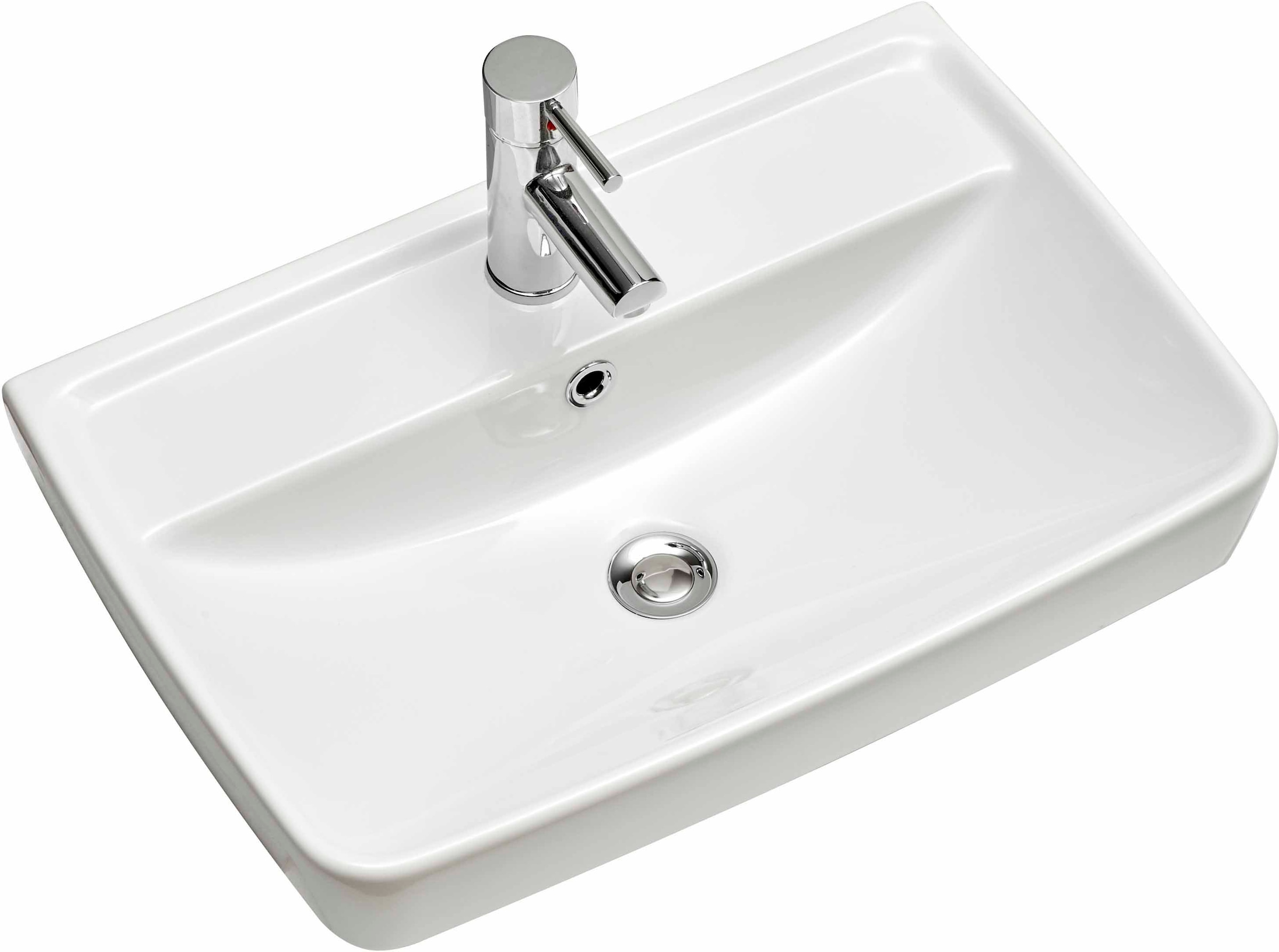 Saphir Badmöbel-Set »Quickset 360 2-teilig, mit Keramik-Aufsatzbecken und LED-Spiegel« Set, 2 Stk. tlg.