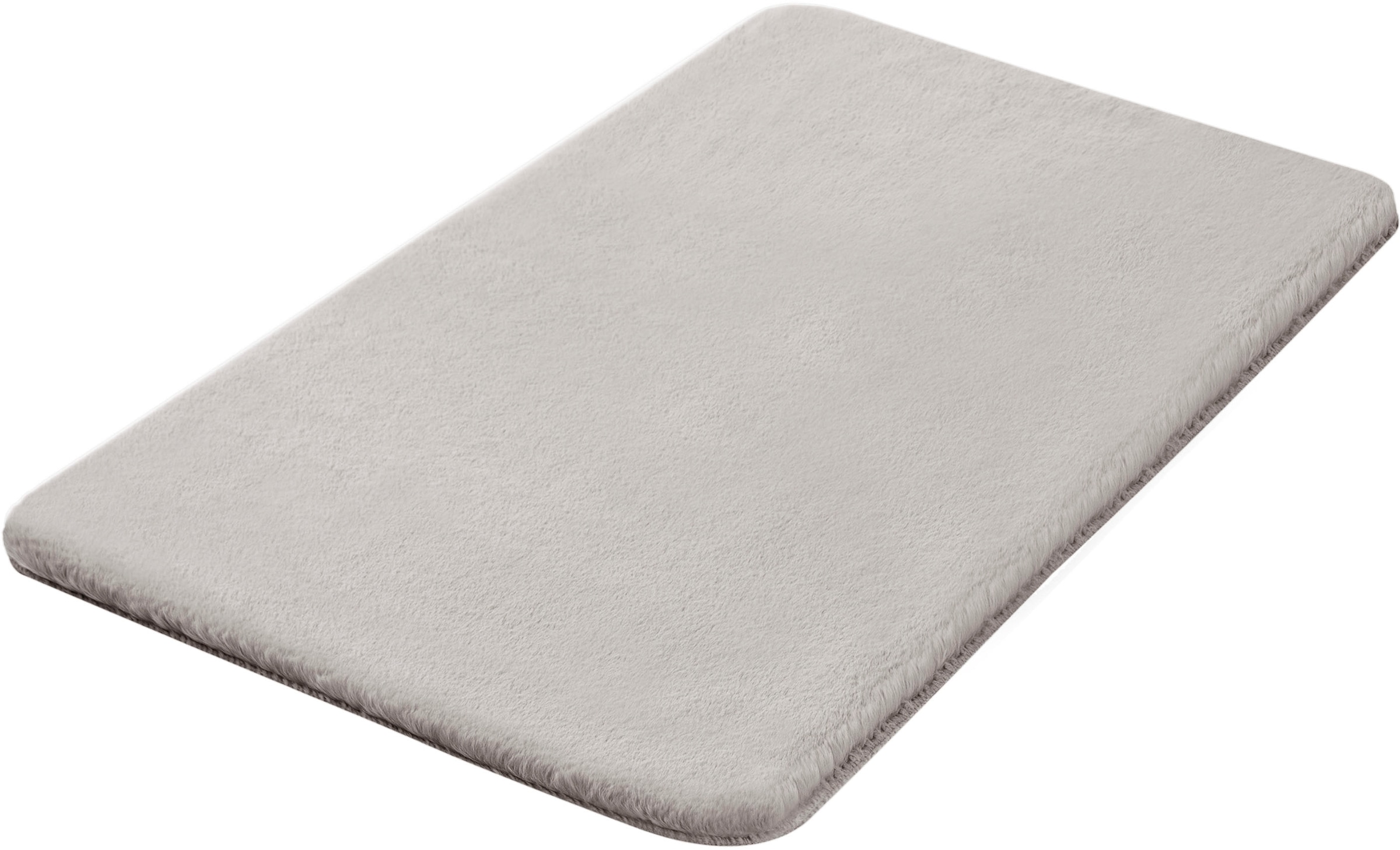 Kleine Wolke "Cony, Badvorleger, Badezimmer Teppich" Höhe 25 mm rutschhemmend beschichtet fussbodenheizungsgeeignet Badteppich, Fell-Optik, Uni Farben, besonders weich & kuschelig
