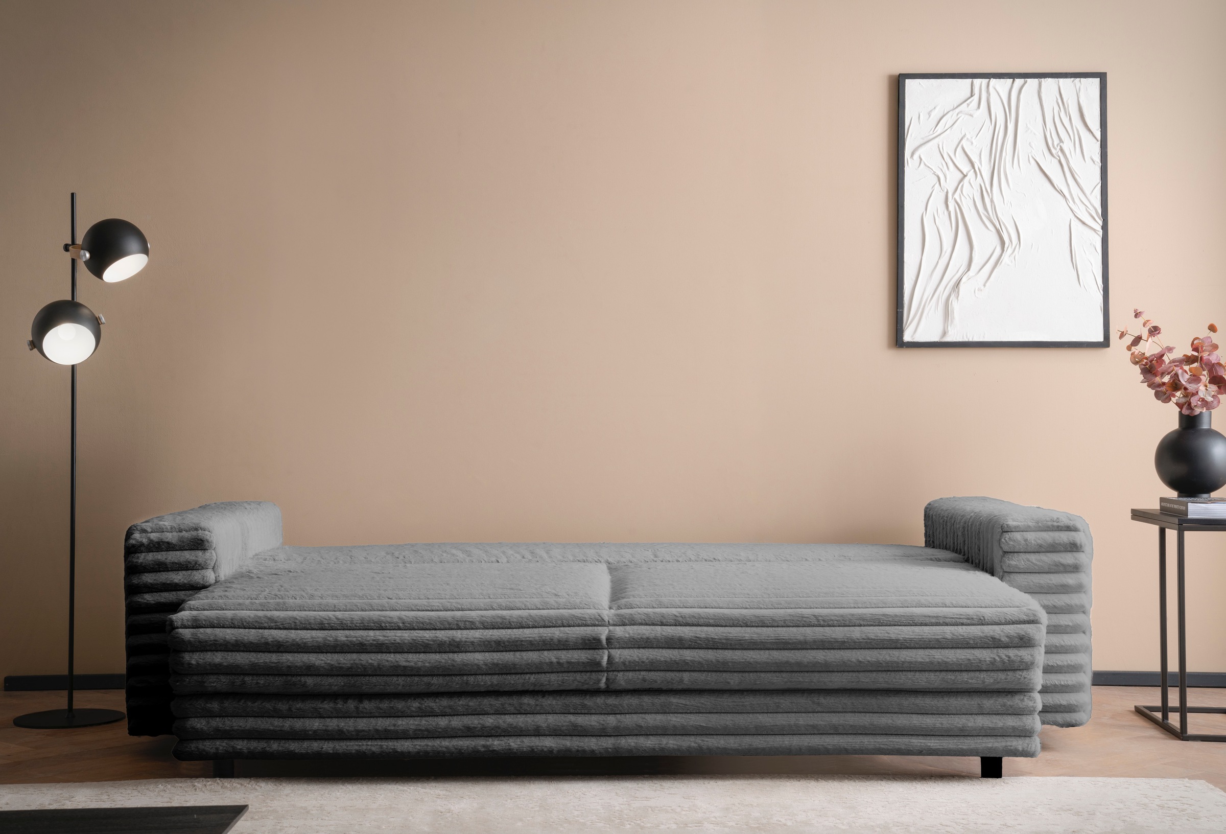 LeGer Home by Lena Gercke Schlafsofa »Imoga, Polster mit Schlaffunktion, 3-Sitzer Sofa, Couch mit Bettkasten«, in modernen Farben und Stoffen, Bettfunktion, Liegefläche: 200x150 cm