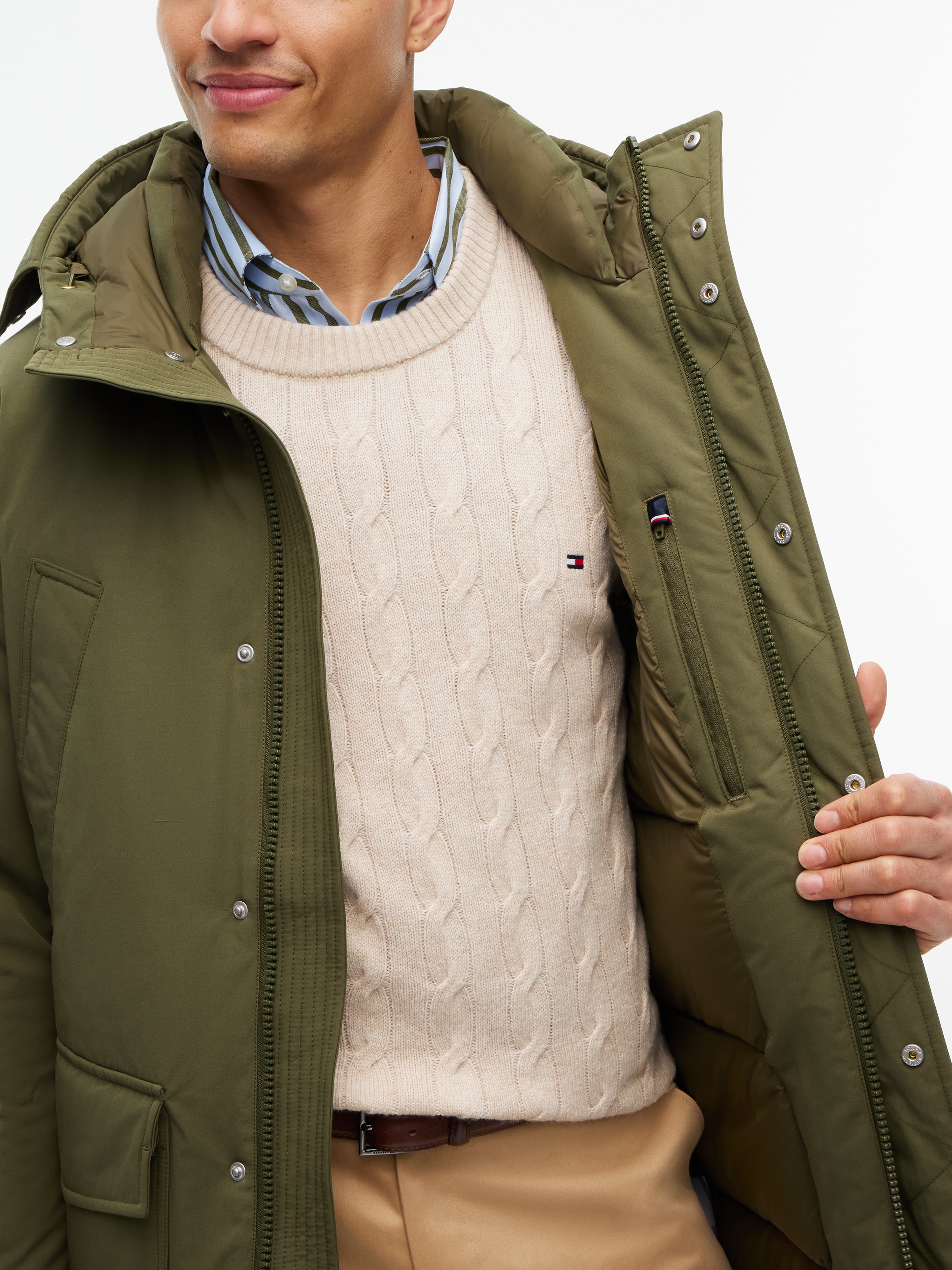 Tommy Hilfiger Parka »ROCKIE DOWN PARKA« mit Kapuze mit Daunenfüllung, regular fit