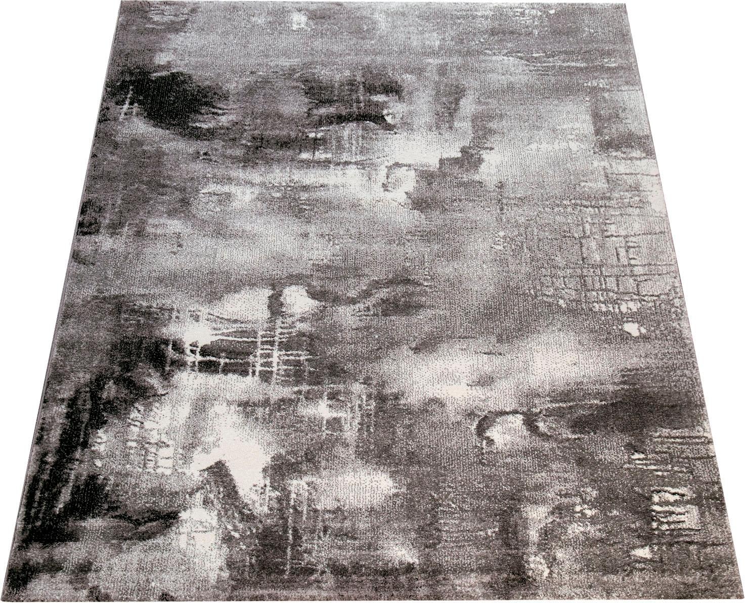 Paco Home Teppich »Canvas 754« rechteckig 16 mm Höhe Kurzflor, modernes Design, mit  Arizona Leinwand Optik