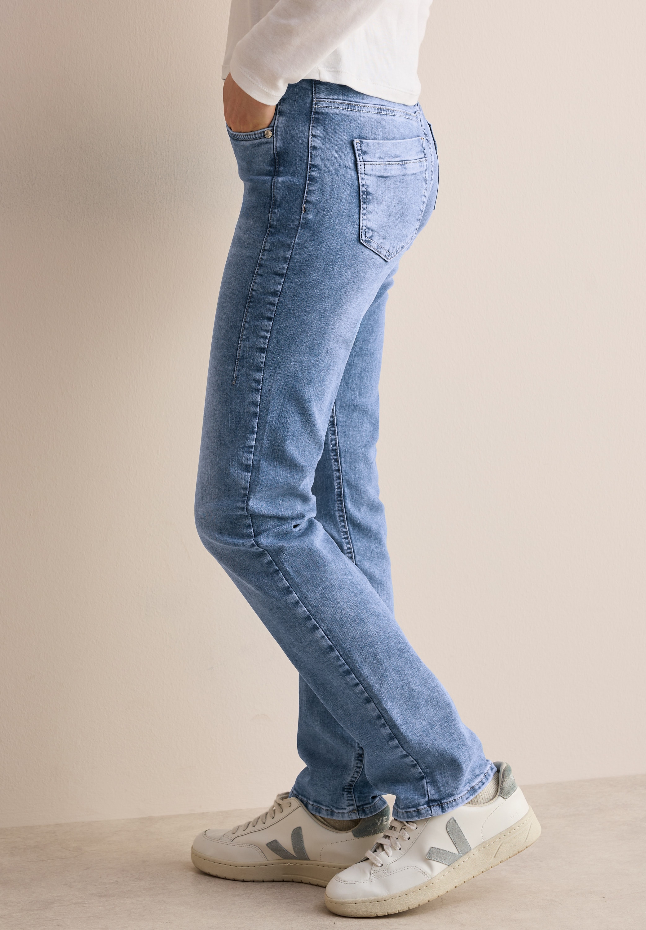 Cecil Regular-fit-Jeans »Style Scarlett«, in hellblauer Waschung