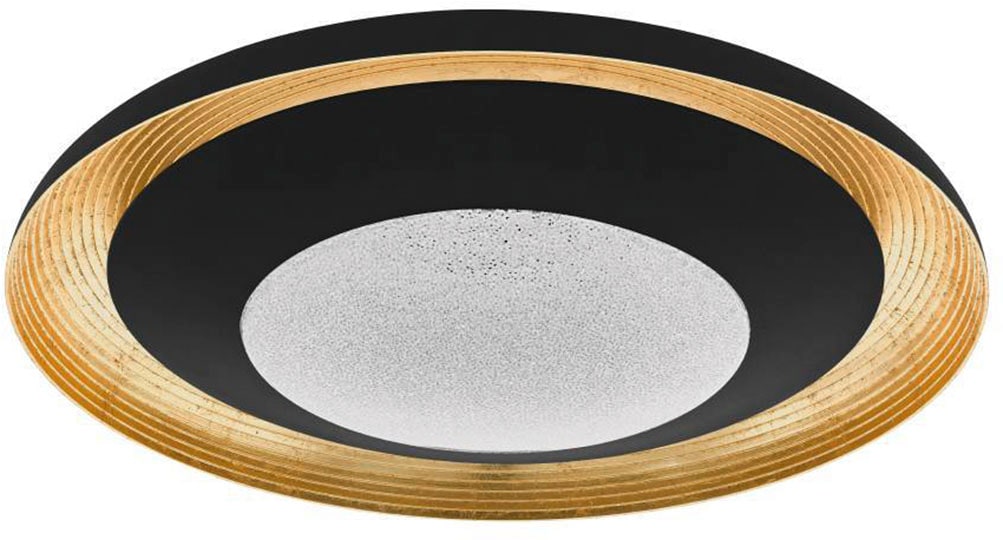 EGLO Deckenleuchte »CANICOSA 2 Deckenlampe, gold, schwarz, dimmbar, tuneable white, CCT«, 1 flammig, Leuchtmittel LED-Board | LED fest integriert, Farbtemperaturwechsel, Nachtlicht, Granille-Kristallen, Ø49,5cm
