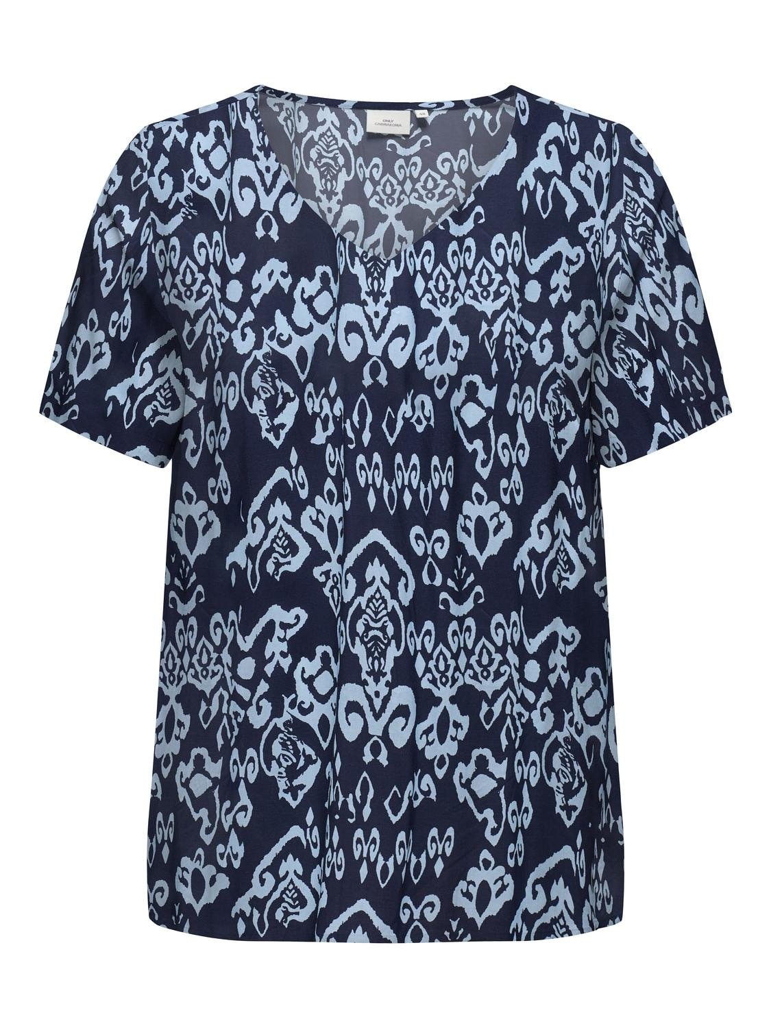 V-Shirt »CARMARRAKESH LIFE SS TOP V-NECK AOP«