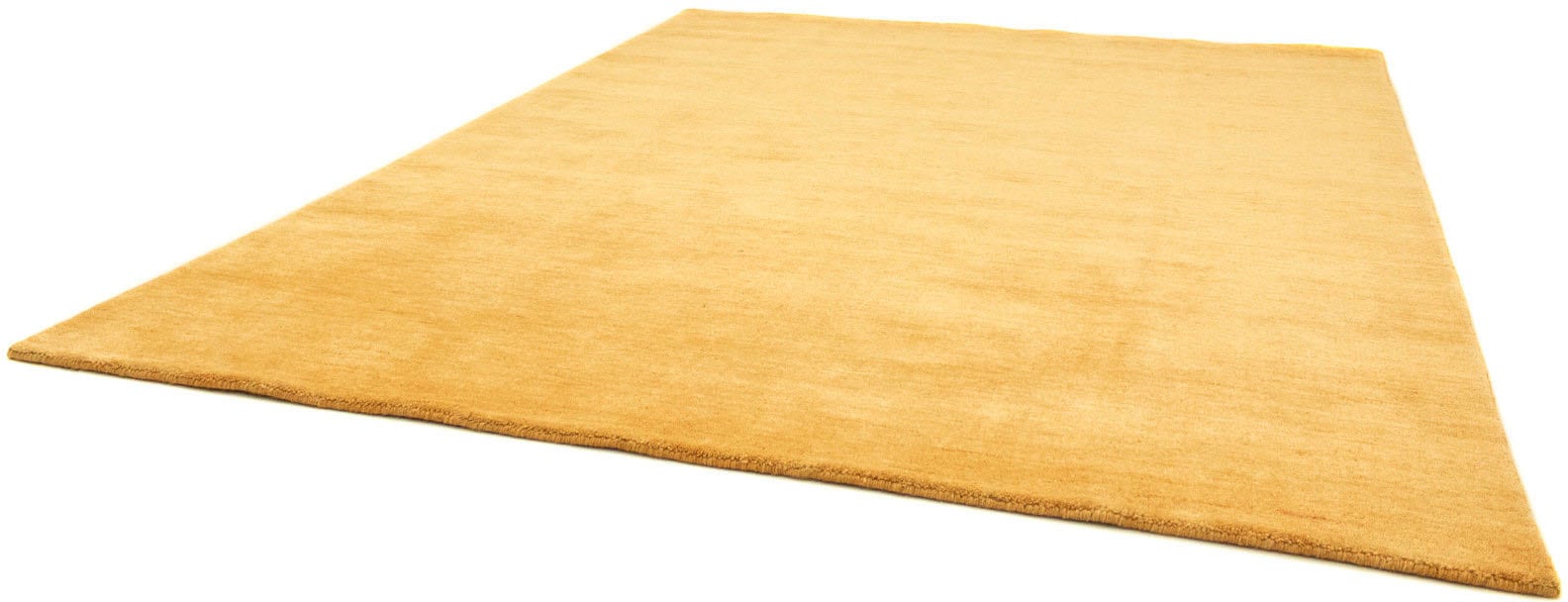morgenland Wollteppich »Uni - Gabbeh Teppich - Softy«, rechteckig, 1,6 mm Höhe, Gabbeh Optik, Uni Farben, reine Wolle, sehr weicher Flor, Wohnzimmer